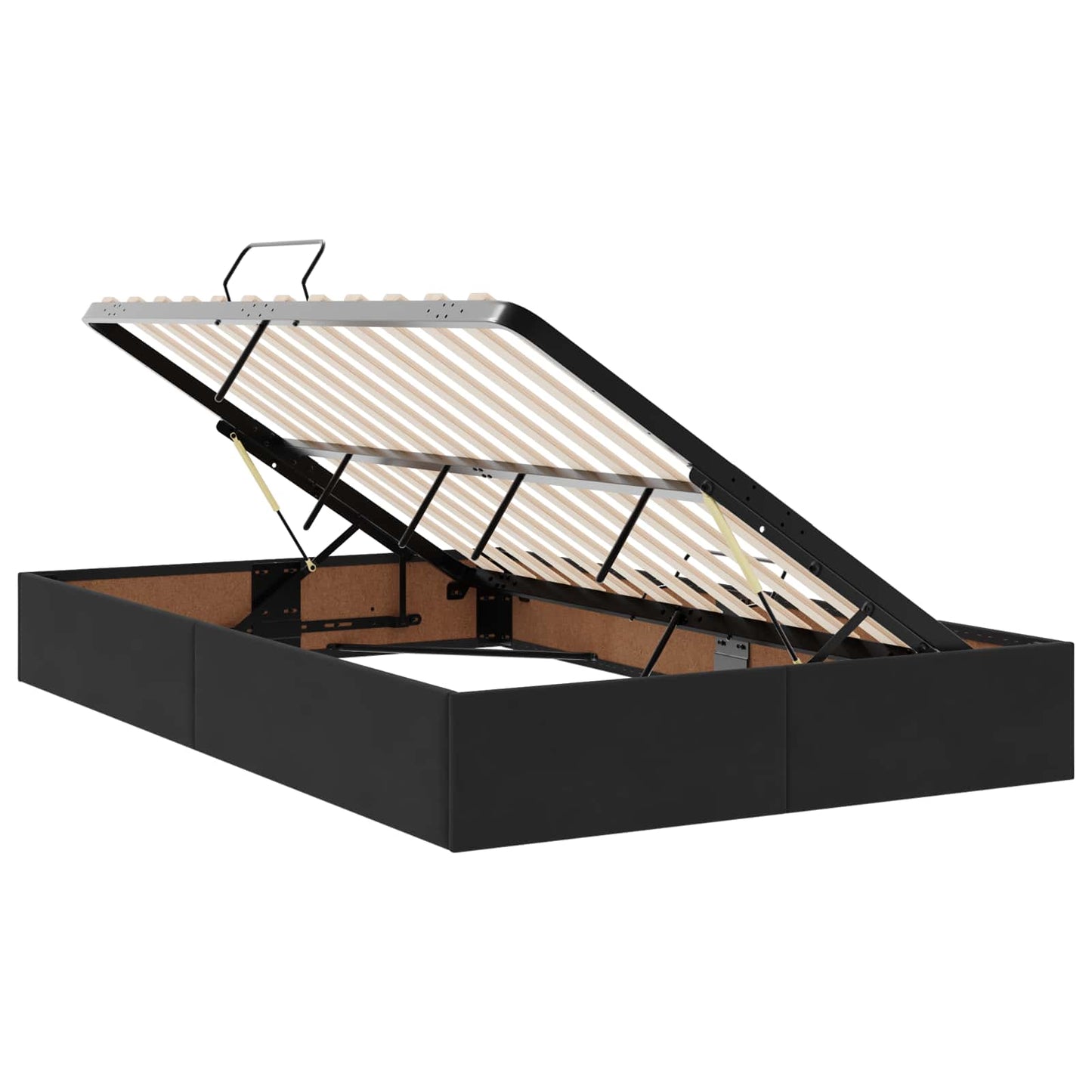 vidaXL LED Κρεβάτι αποθήκευσης με στρώμα Μαύρο 120 x 200 cm Βελούδο