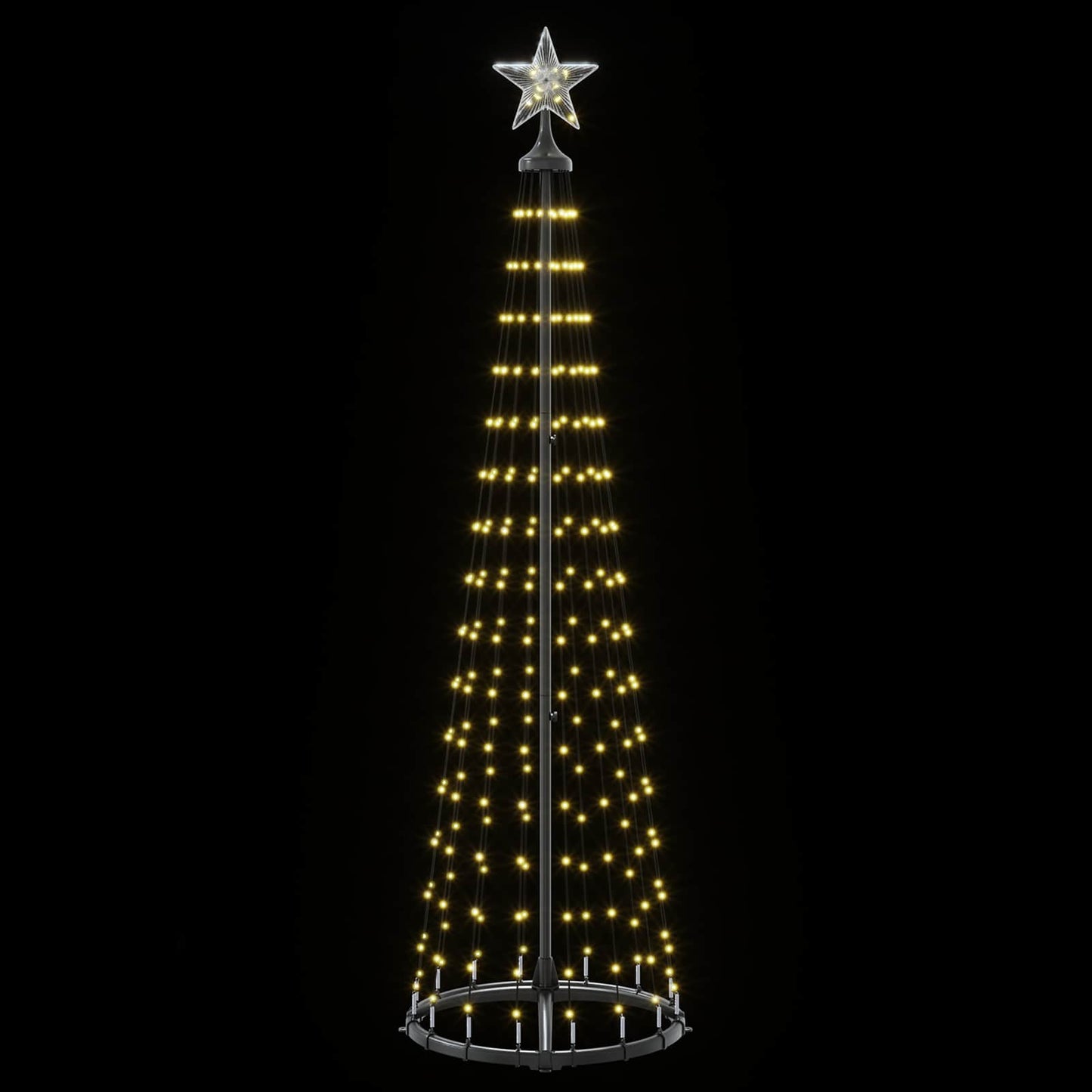 vidaXL Χριστουγεννιάτικο δέντρο κώνος LED 180 εκ. 250 LED Θερμό λευκό