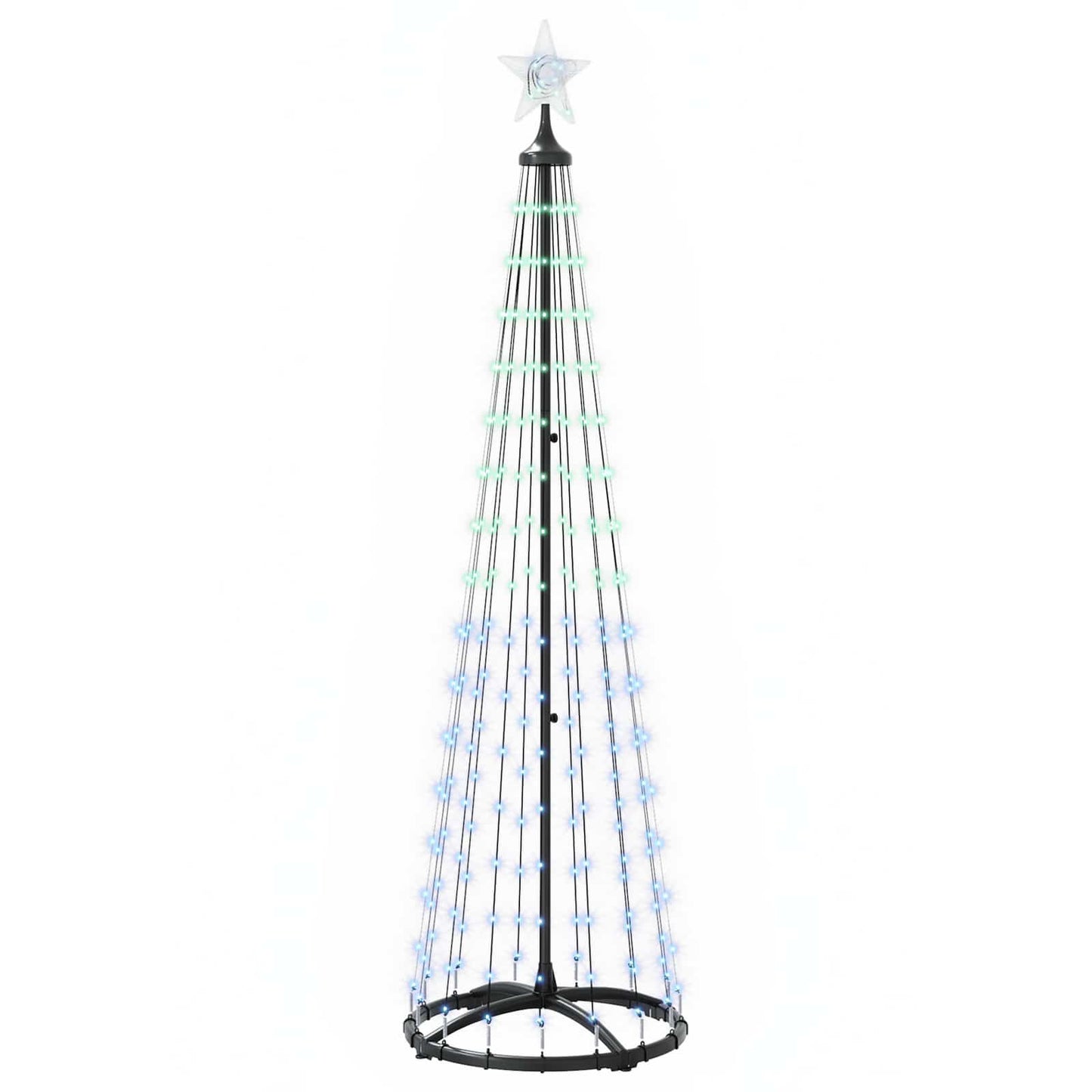 vidaXL Χριστουγεννιάτικο δέντρο κώνος LED 180 εκ. 250 LED Πολύχρωμο