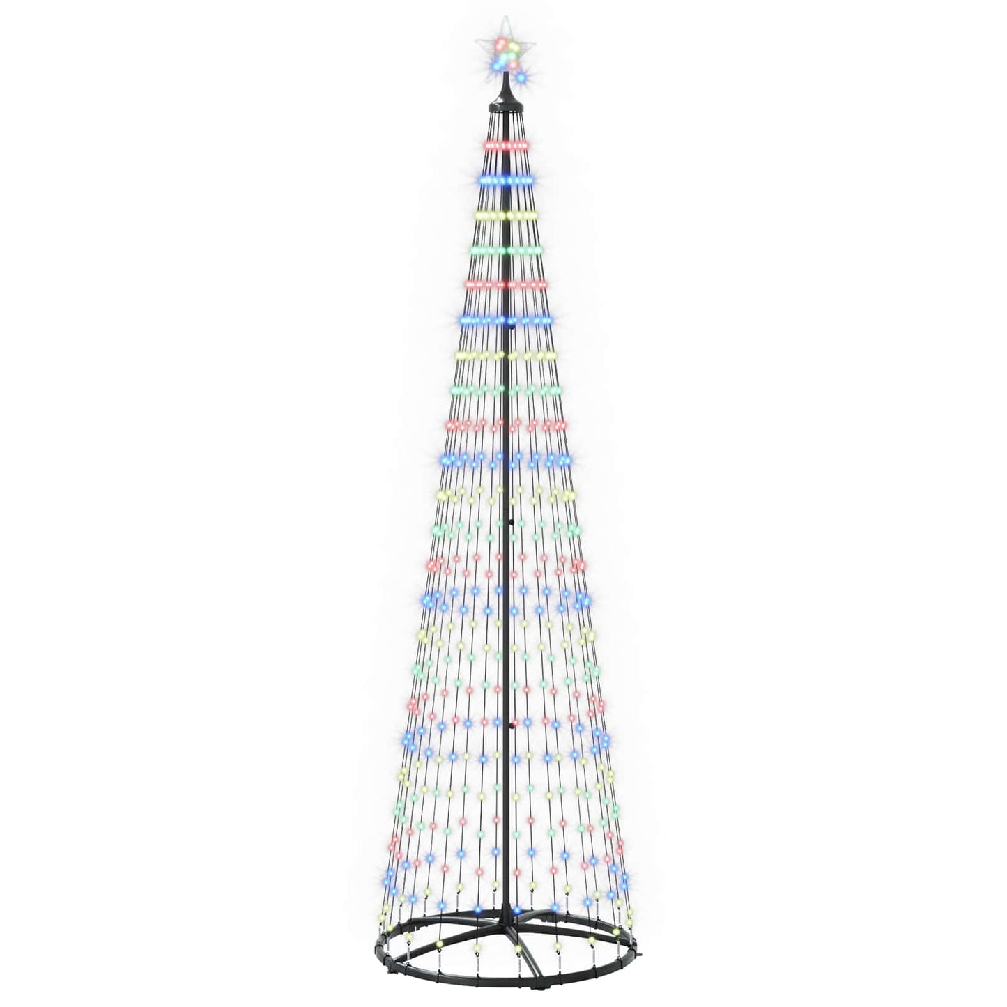 vidaXL Χριστουγεννιάτικο δέντρο κώνος LED 250 εκ. 470 LED Πολύχρωμο