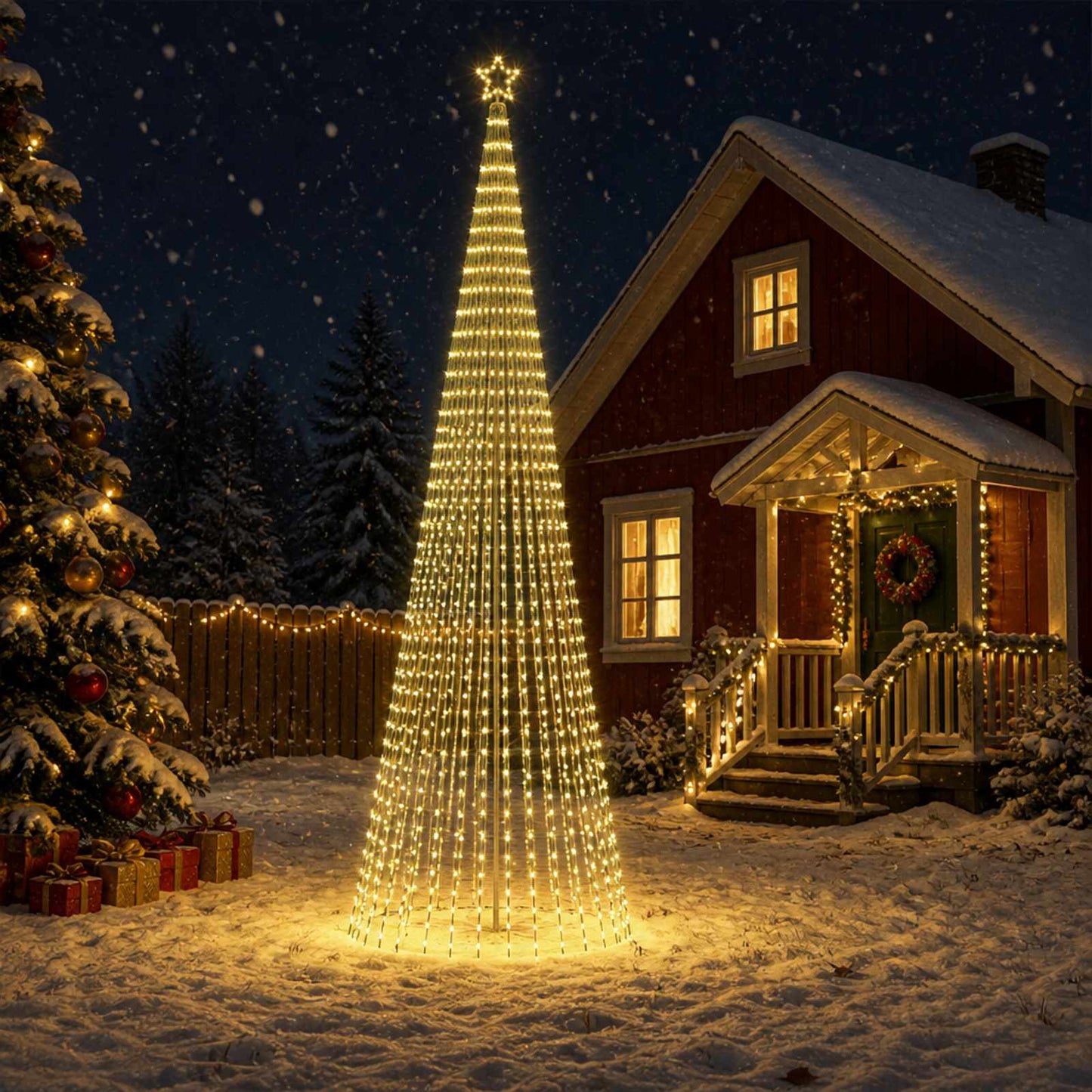 vidaXL LED Χριστουγεννιάτικο Δέντρο 500 εκ. 1524 LED Θερμό λευκό