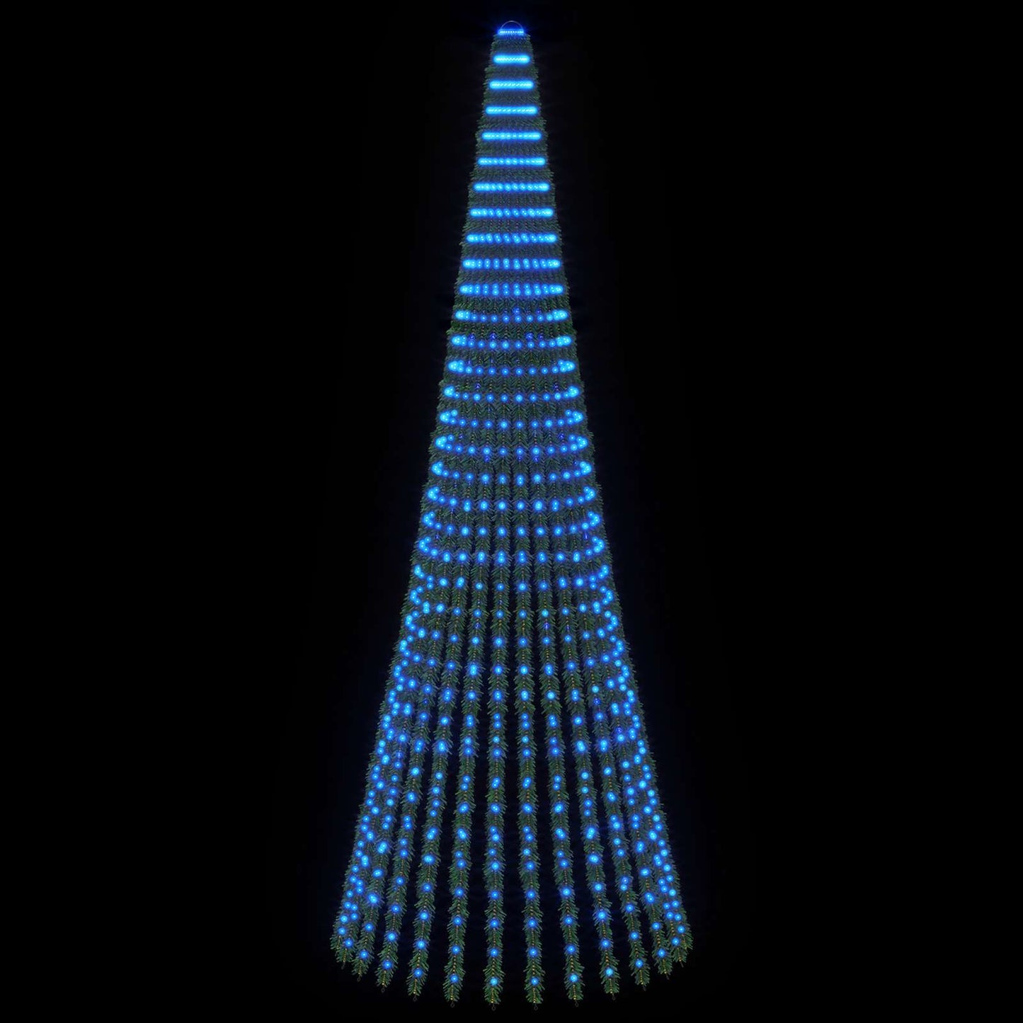 vidaXL LED Χριστουγεννιάτικο Δέντρο 370 εκ. 1008 LED Μπλε Ατσάλι