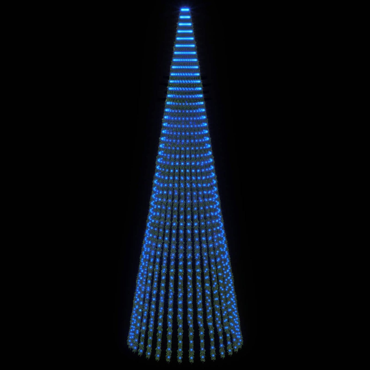 vidaXL LED Χριστουγεννιάτικο Δέντρο 470 εκ. 1504 LED Μπλε Ατσάλι