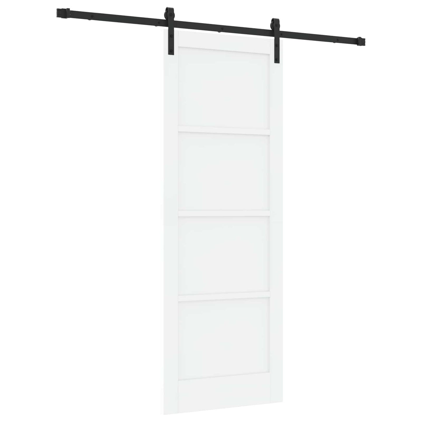 vidaXL Συρόμενη Πόρτα 78 x 211 cm Επεξεργασμένο Ξύλο Λευκό και Μαύρο