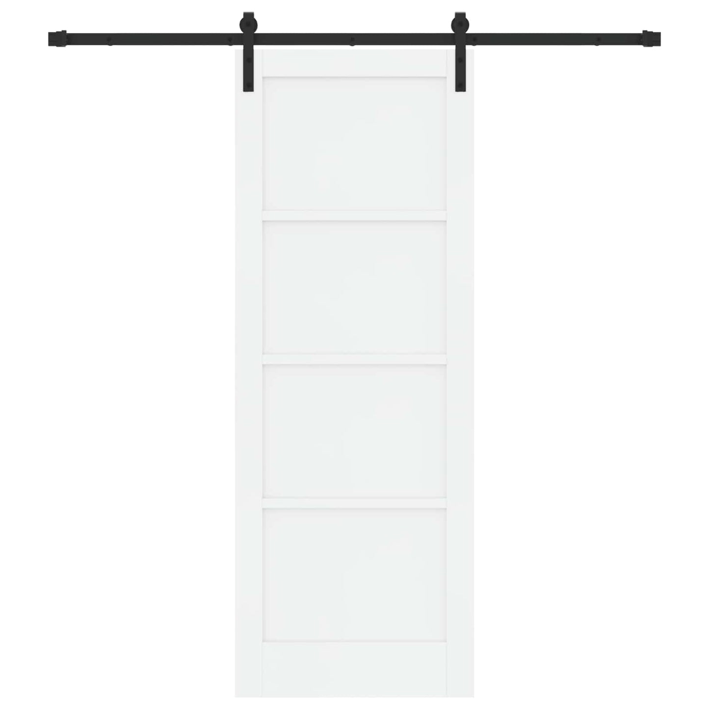 vidaXL Συρόμενη Πόρτα 78 x 211 cm Επεξεργασμένο Ξύλο Λευκό και Μαύρο