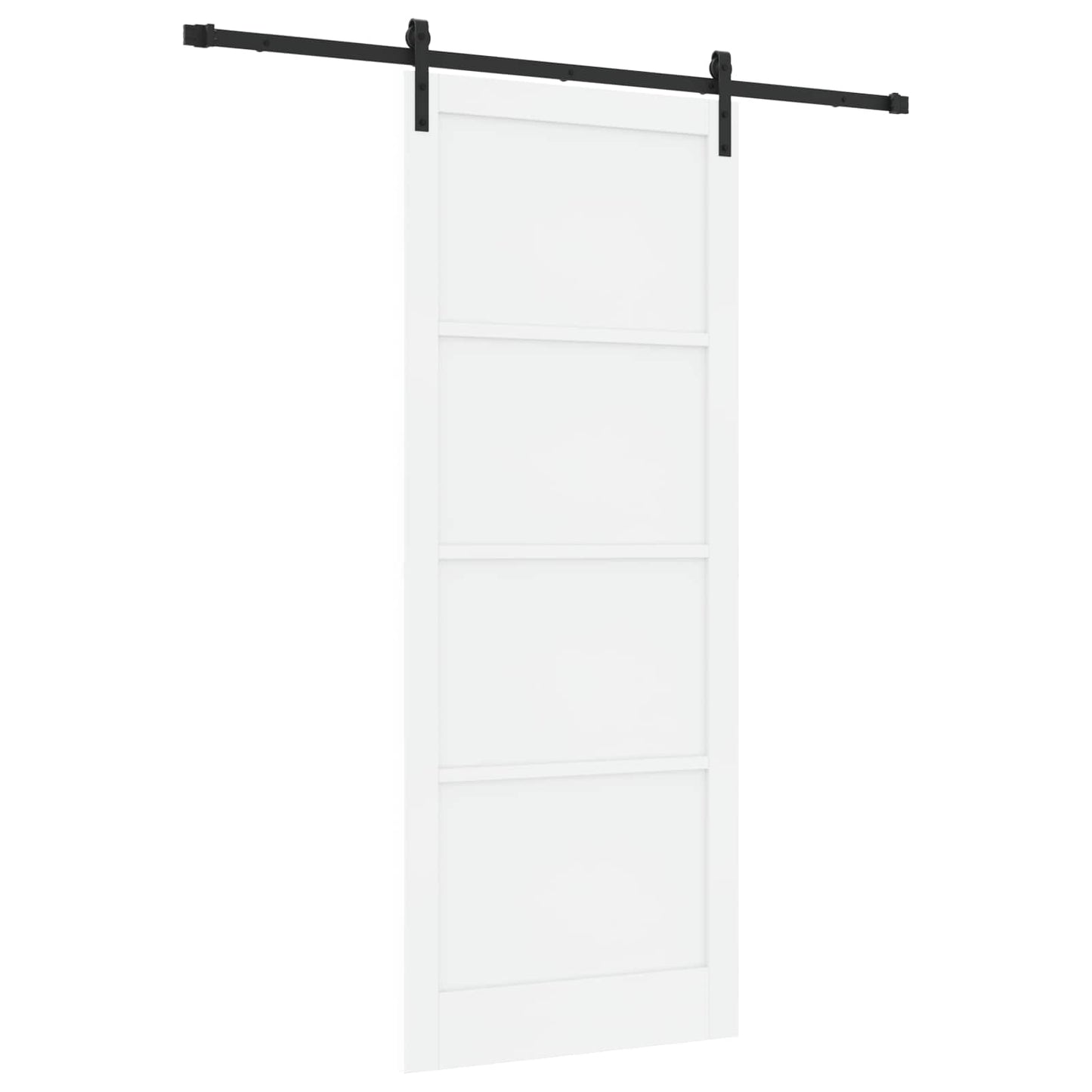 vidaXL Συρόμενη Πόρτα 93 x 232 cm Επεξεργασμένο Ξύλο Λευκό και Μαύρο