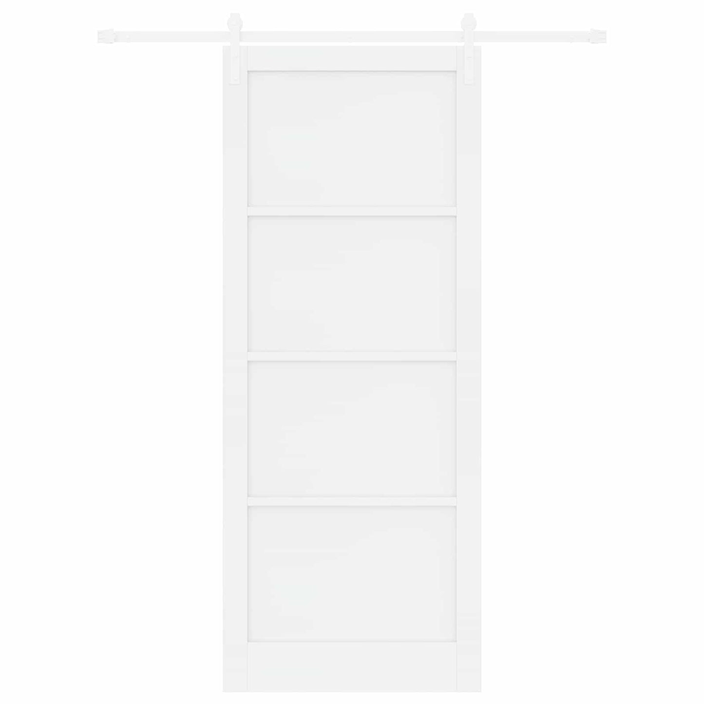 vidaXL Συρόμενη Πόρτα 93 x 232 cm Επεξεργασμένο Ξύλο Λευκό