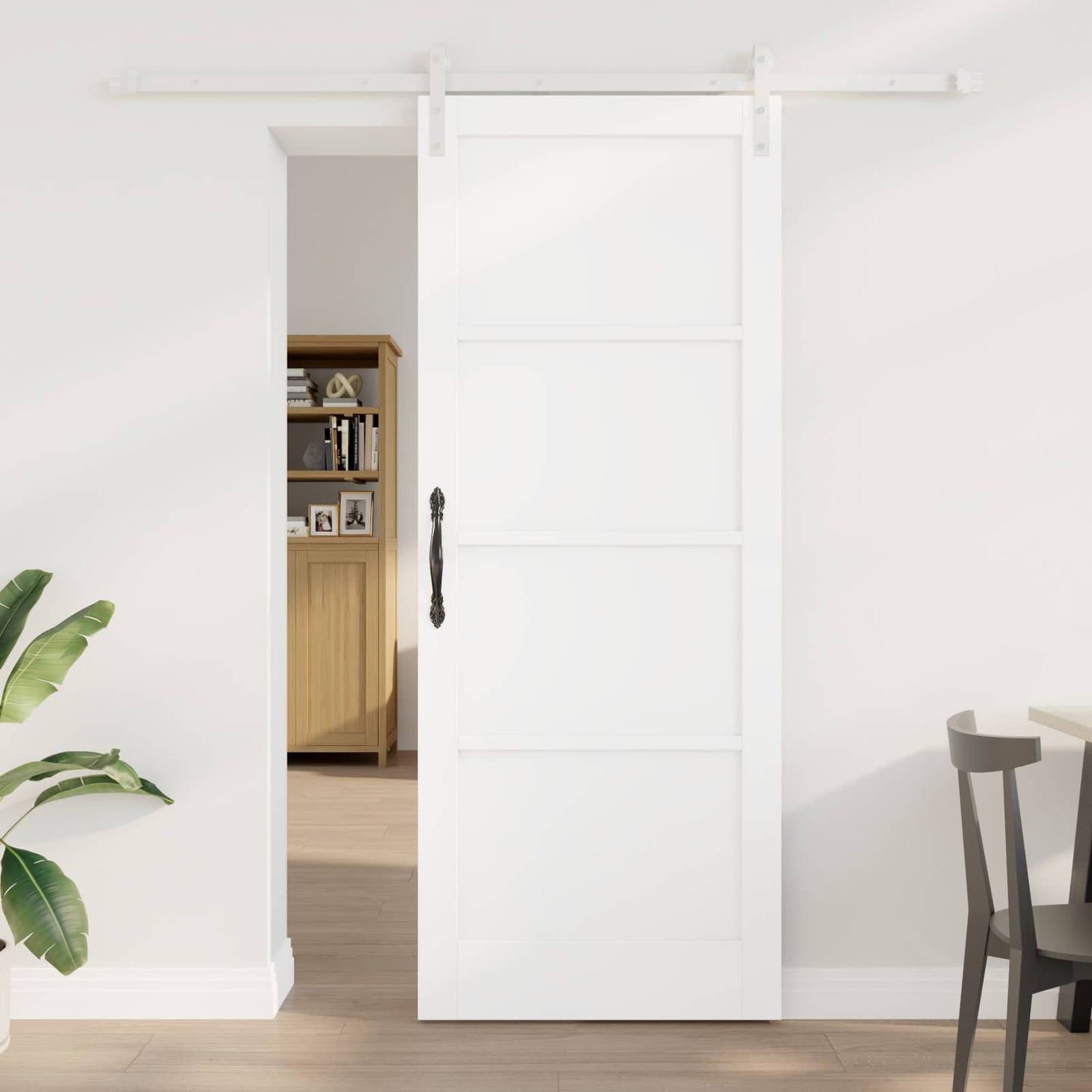 vidaXL Συρόμενη Πόρτα 83 x 211 cm Επεξεργασμένο Ξύλο Λευκό