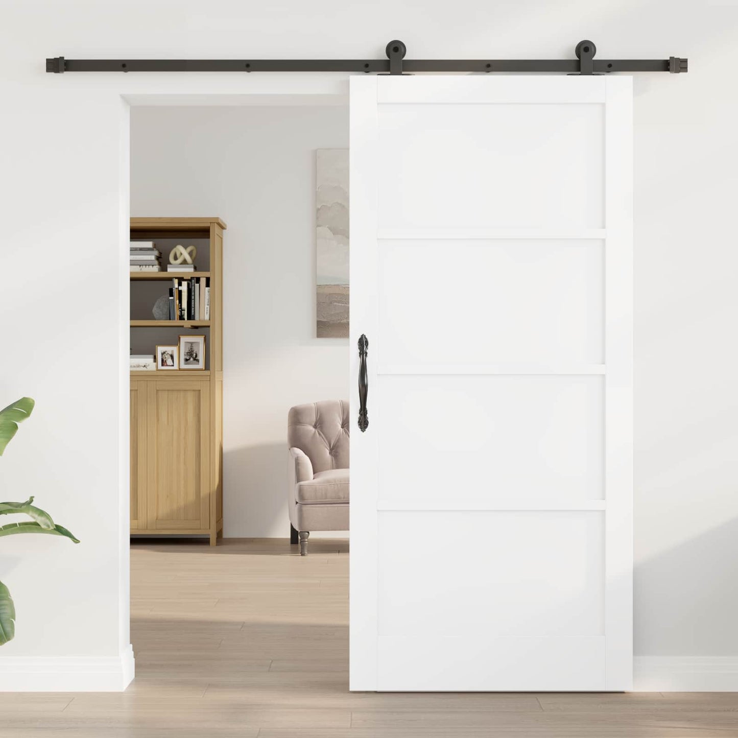 vidaXL Συρόμενη Πόρτα ORKDAL 93 x 202 cm Επεξεργασμένο Ξύλο