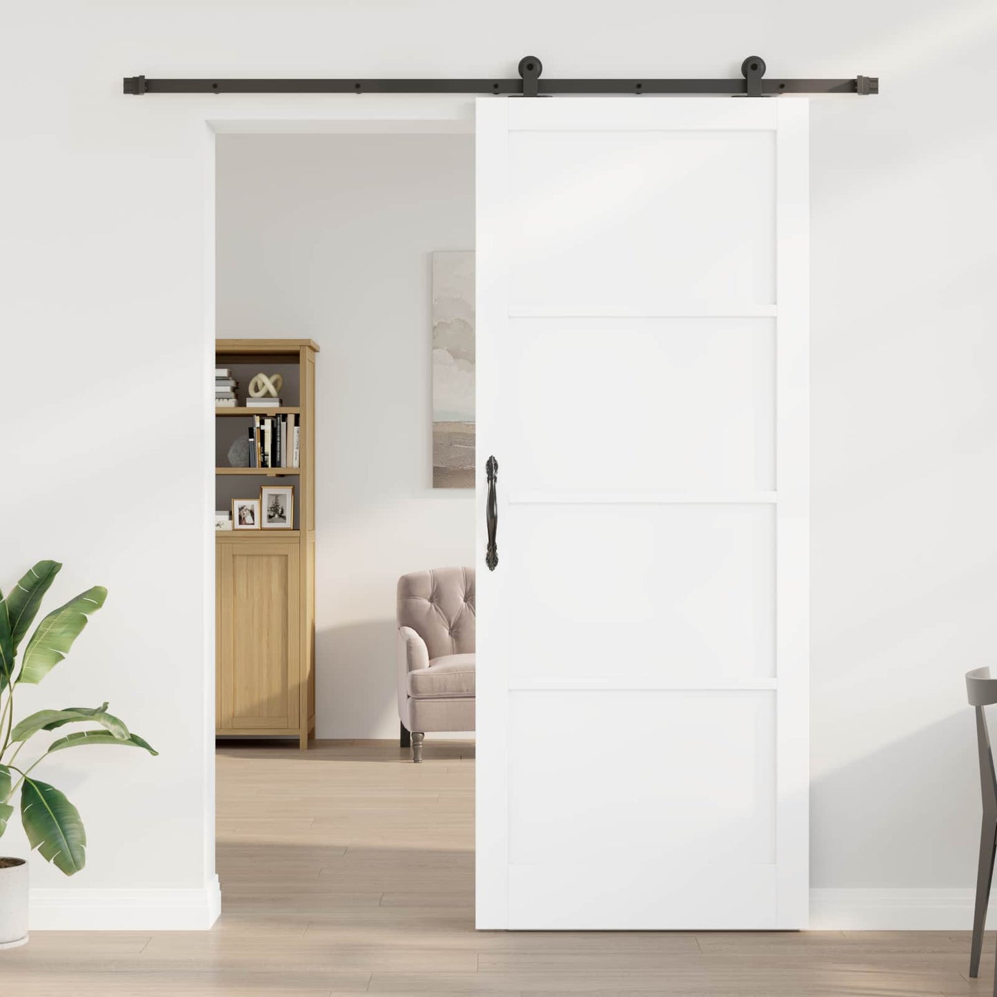 vidaXL Συρόμενη Πόρτα ORKDAL 93 x 232 cm Επεξεργασμένο Ξύλο
