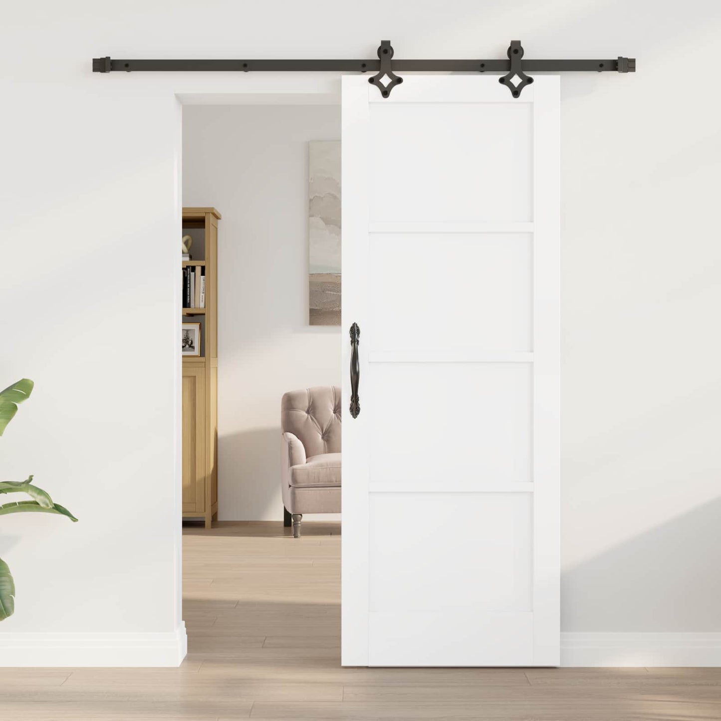 vidaXL Συρόμενη Πόρτα 73,5 x 198,5 cm Επεξεργασμένο Ξύλο