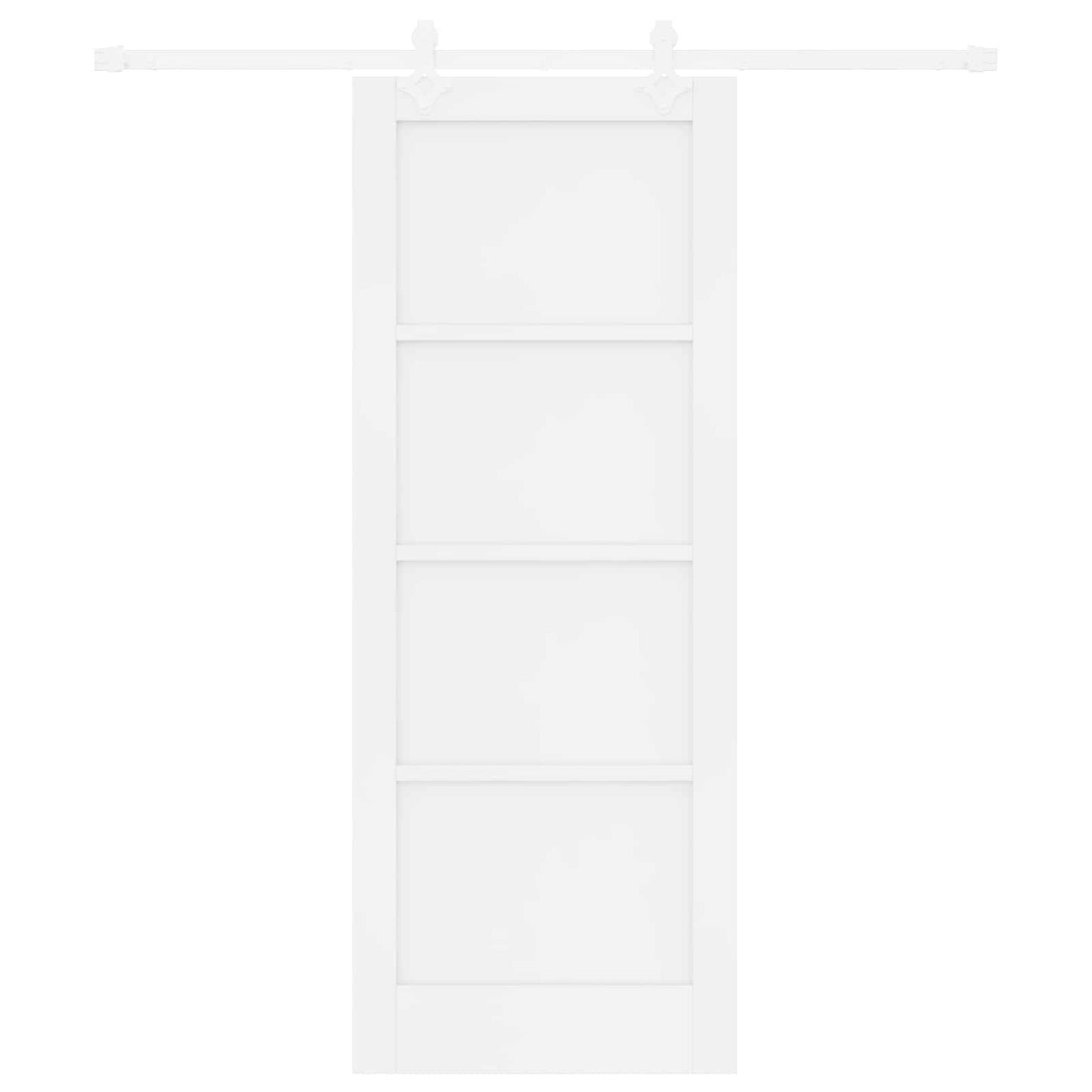 vidaXL Συρόμενη Πόρτα 78 x 202 cm Επεξεργασμένο Ξύλο Λευκό