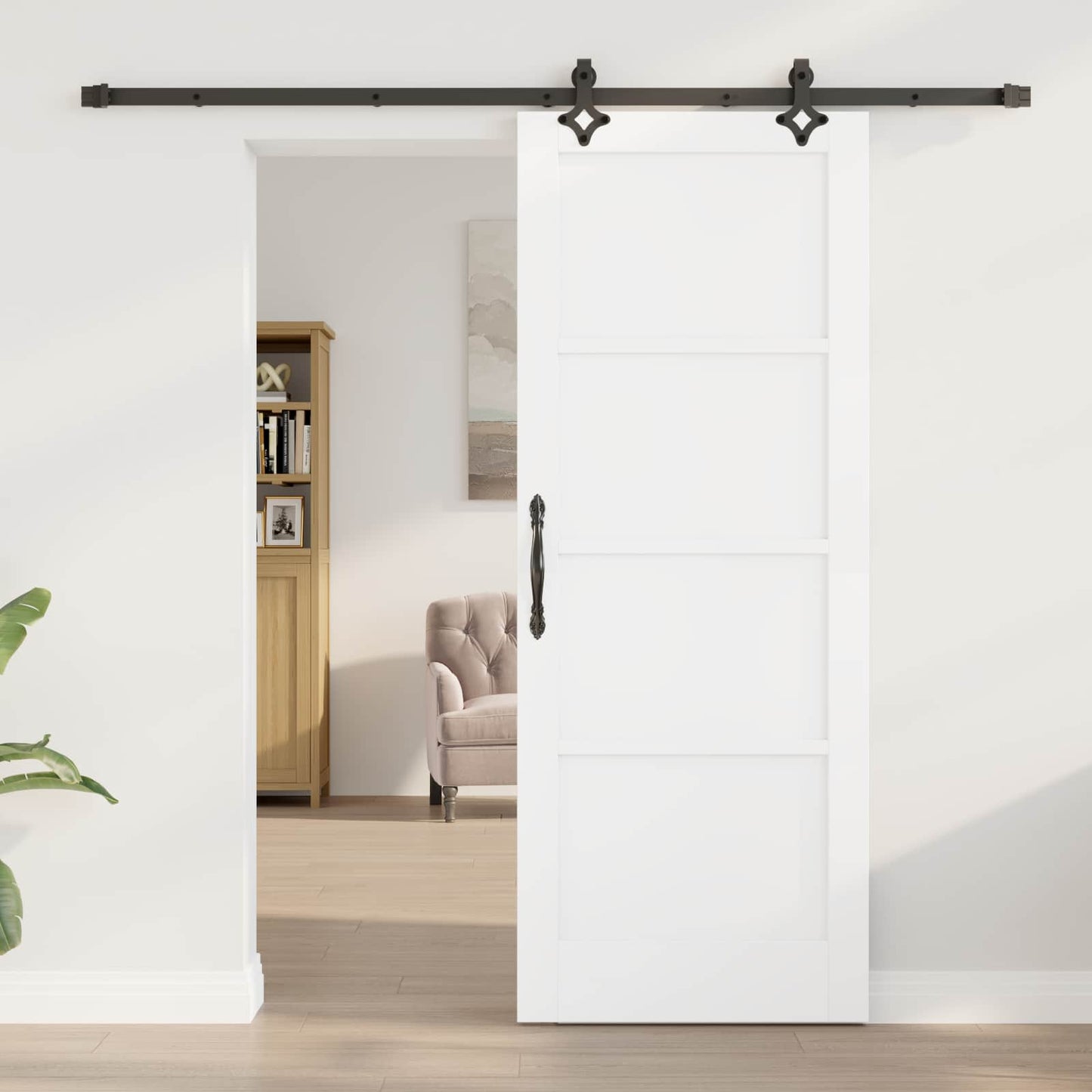 vidaXL Συρόμενη Πόρτα ORKDAL 78 x 202 cm Επεξεργασμένο Ξύλο