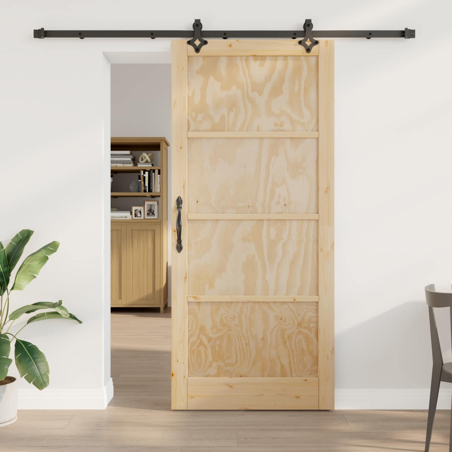 vidaXL Συρόμενη Πόρτα ORKDAL 93 x 211 cm Επεξεργασμένο Ξύλο