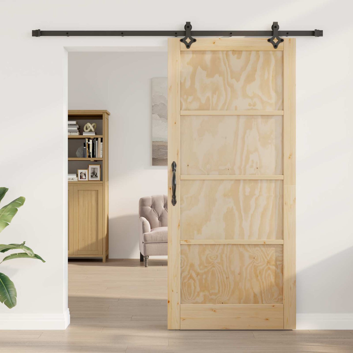 vidaXL Συρόμενη Πόρτα ORKDAL 93 x 211 cm Επεξεργασμένο Ξύλο