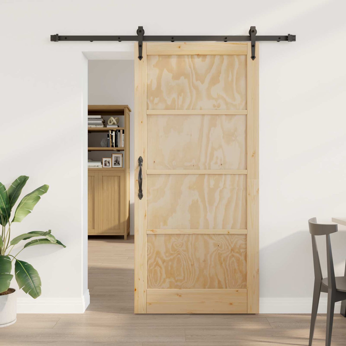 vidaXL Συρόμενη Πόρτα ORKDAL 93 x 202 cm Επεξεργασμένο Ξύλο