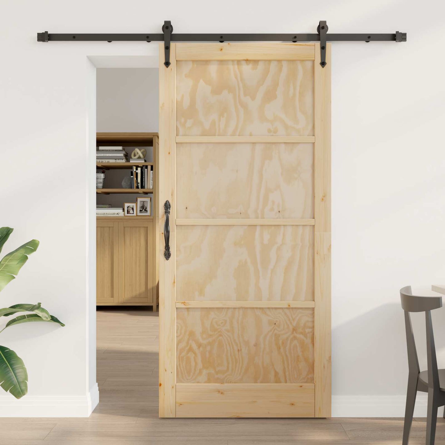 vidaXL Συρόμενη Πόρτα ORKDAL 93 x 202 cm Επεξεργασμένο Ξύλο