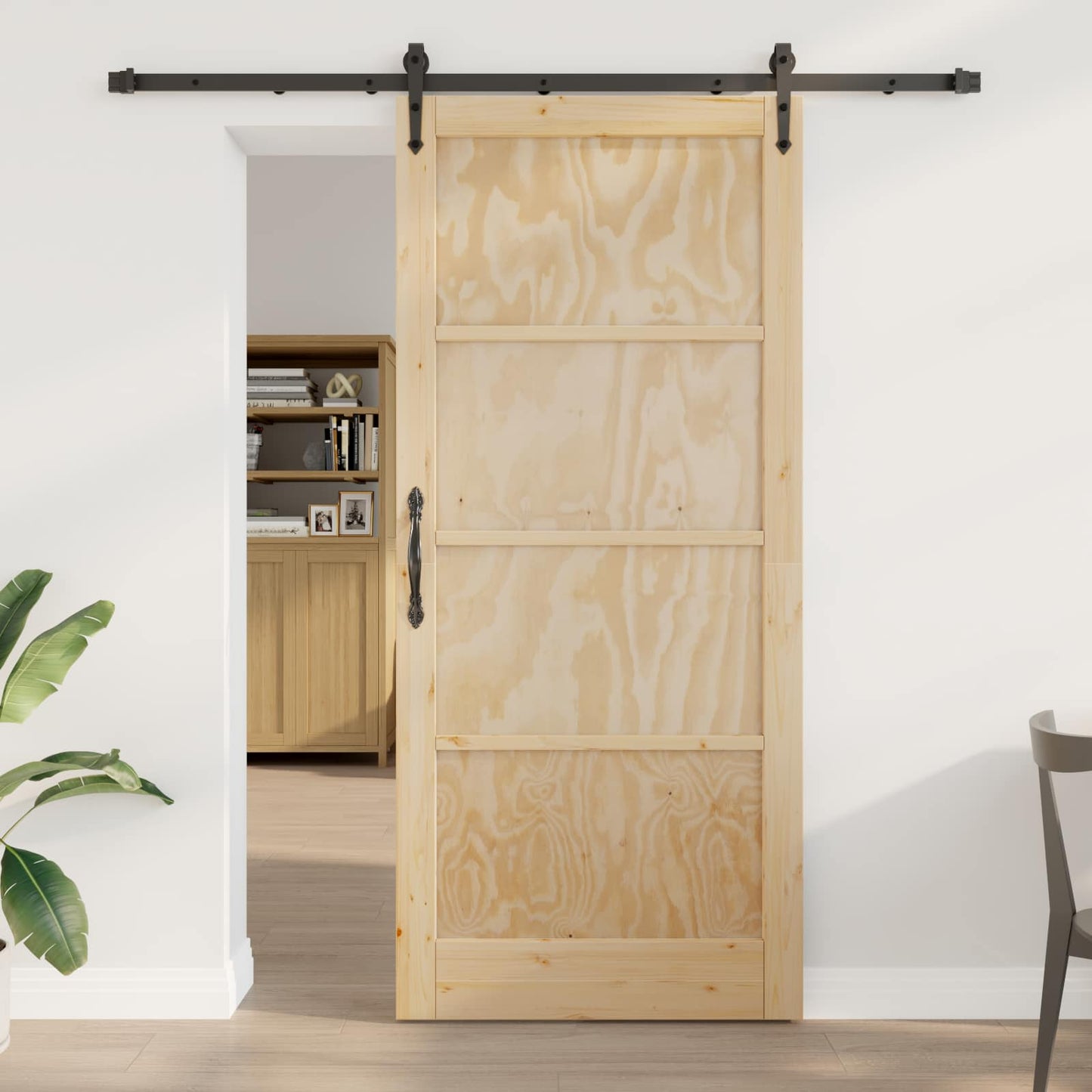 vidaXL Συρόμενη Πόρτα ORKDAL 93 x 211 cm Επεξεργασμένο Ξύλο