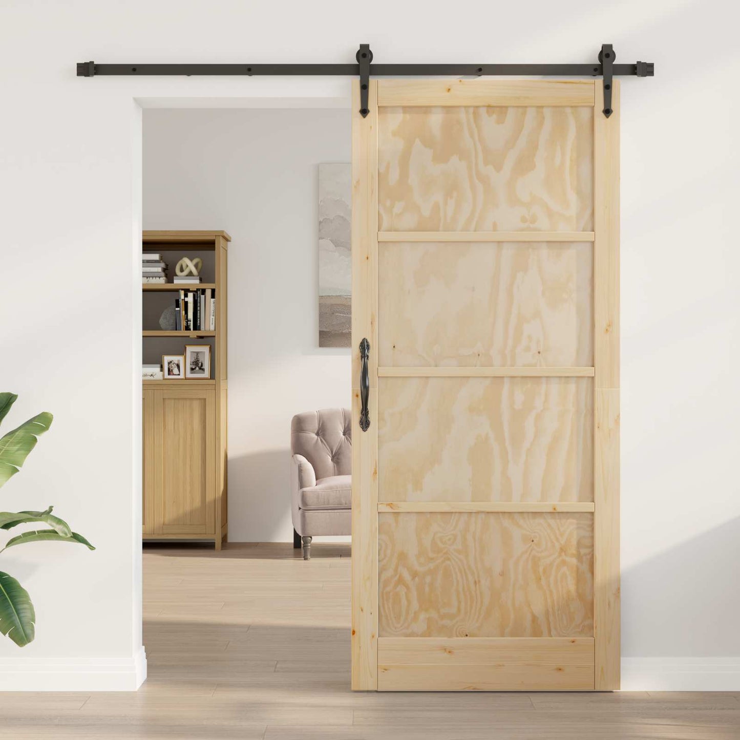 vidaXL Συρόμενη Πόρτα ORKDAL 93 x 211 cm Επεξεργασμένο Ξύλο