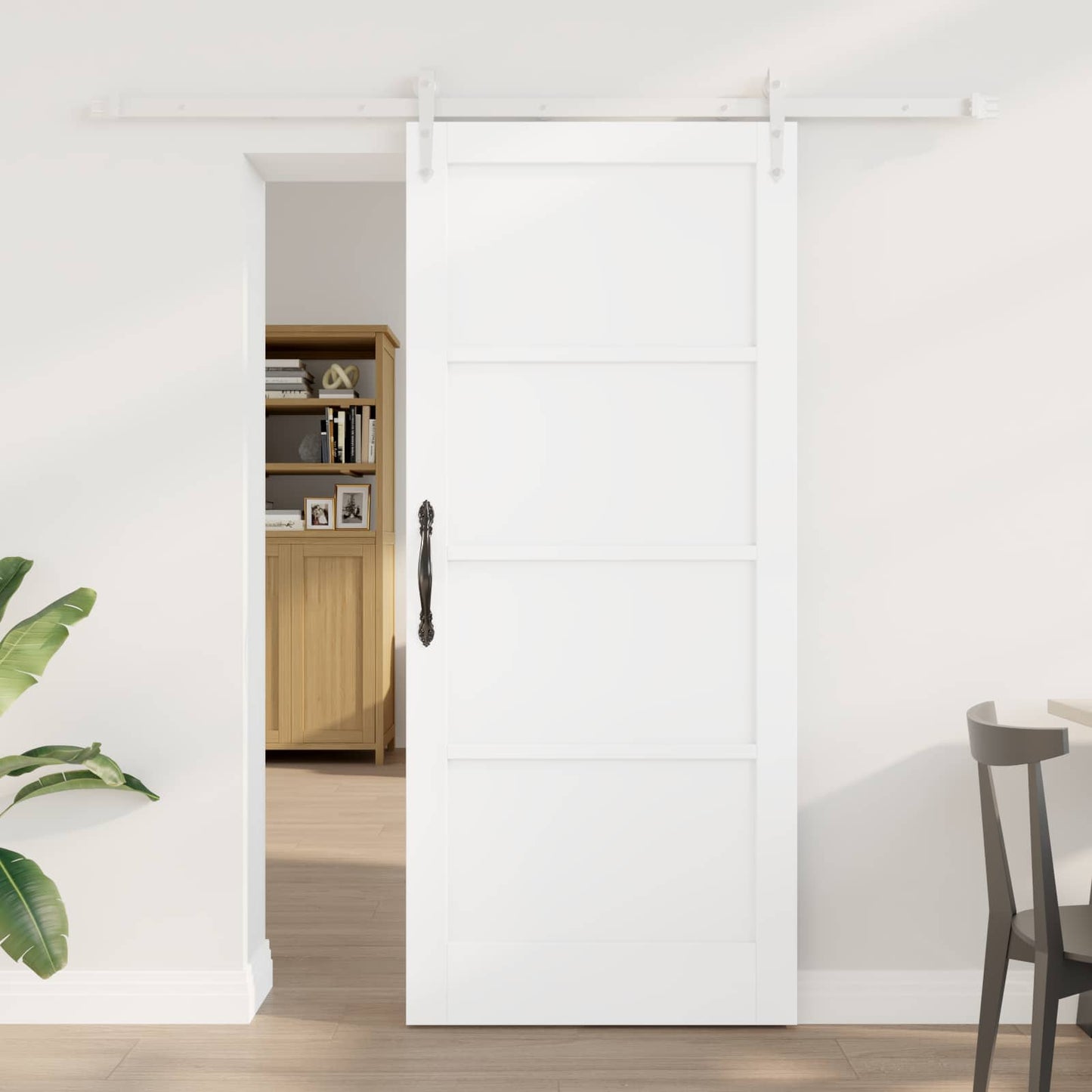 vidaXL Συρόμενη Πόρτα ORKDAL 78 x 202 cm Επεξεργασμένο Ξύλο Λευκό