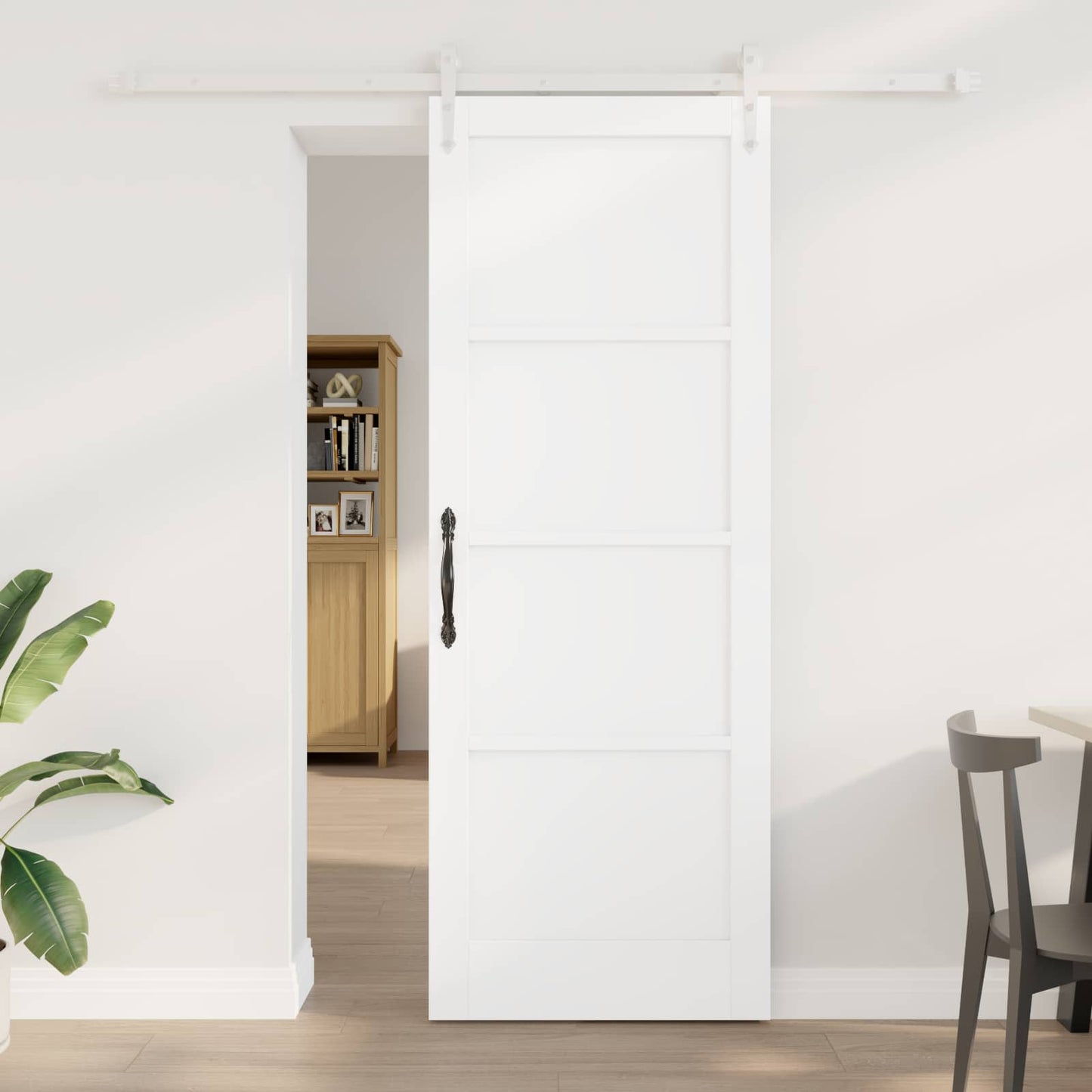 vidaXL Συρόμενη Πόρτα ORKDAL 78 x 211 cm Επεξεργασμένο Ξύλο Λευκό
