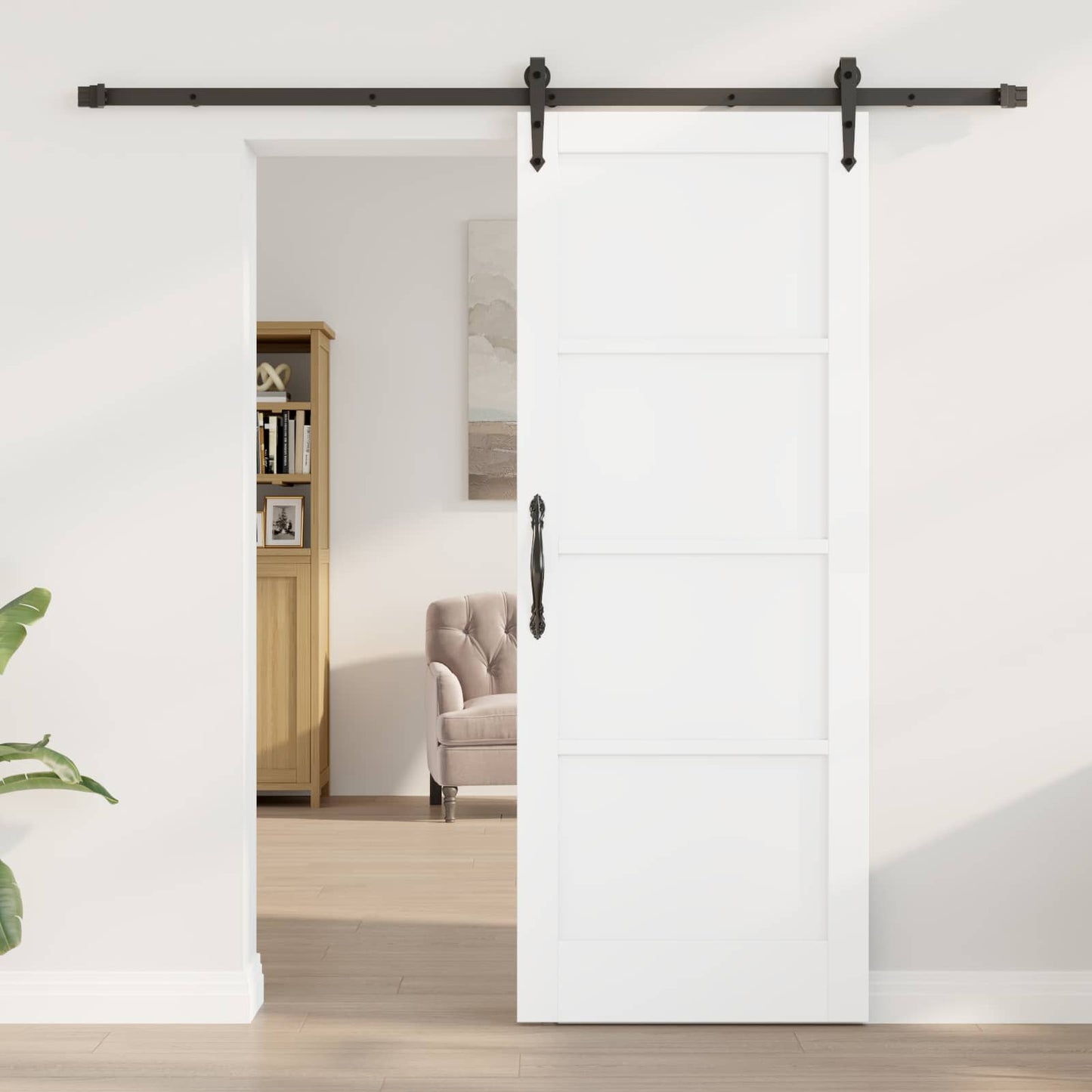 vidaXL Συρόμενη Πόρτα ORKDAL 78 x 202 cm Επεξεργασμένο Ξύλο