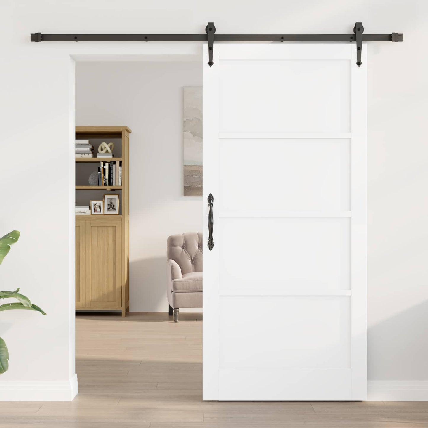 vidaXL Συρόμενη Πόρτα ORKDAL 93 x 202 cm Επεξεργασμένο Ξύλο