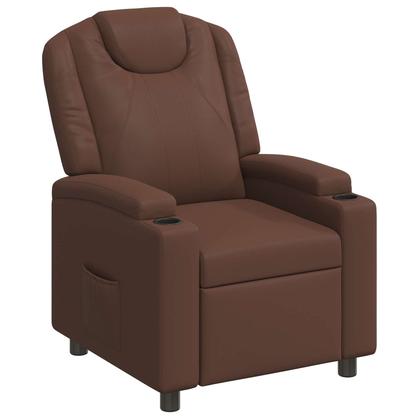 vidaXL Ανακλινόμενη πολυθρόνα Καφέ 75 x 95 x 106 εκ. Ύφασμα