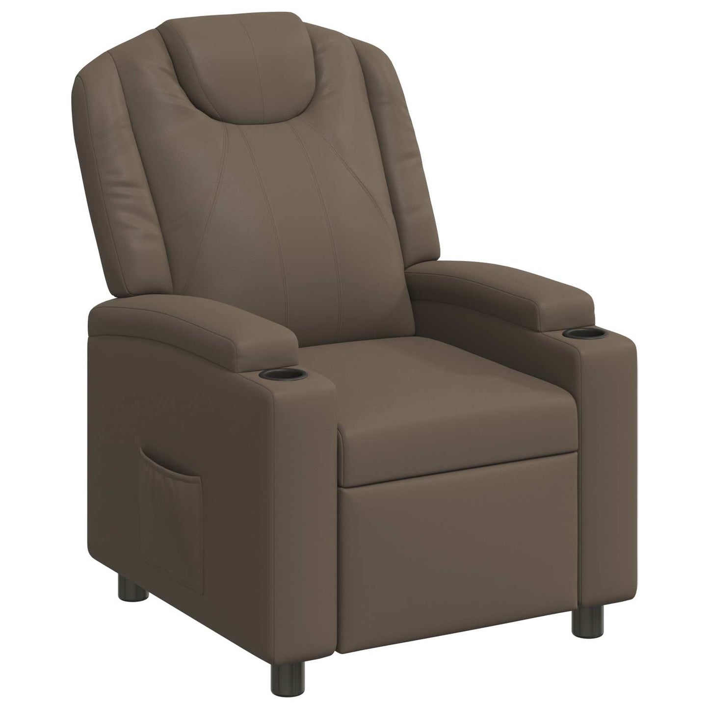 vidaXL Ανακλινόμενη πολυθρόνα Γκρι 75 x 95 x 106 εκ. Ύφασμα