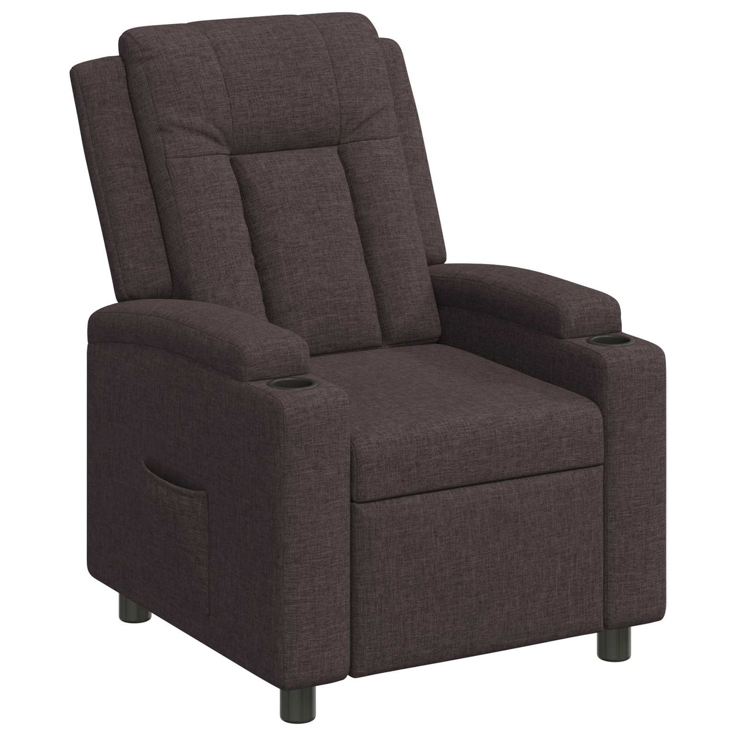 vidaXL Ανακλινόμενη πολυθρόνα Σκούρο Καφέ 75 x 95 x 100 cm Ύφασμα