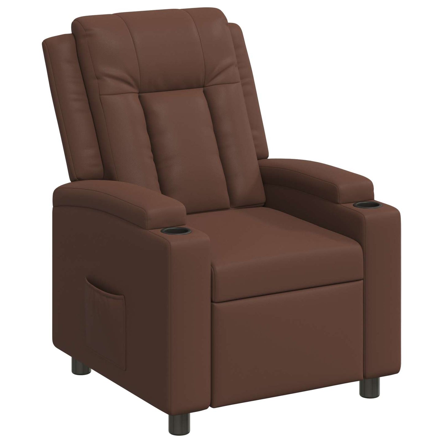vidaXL Ανακλινόμενη πολυθρόνα Καφέ 75 x 95 x 100 cm Ύφασμα