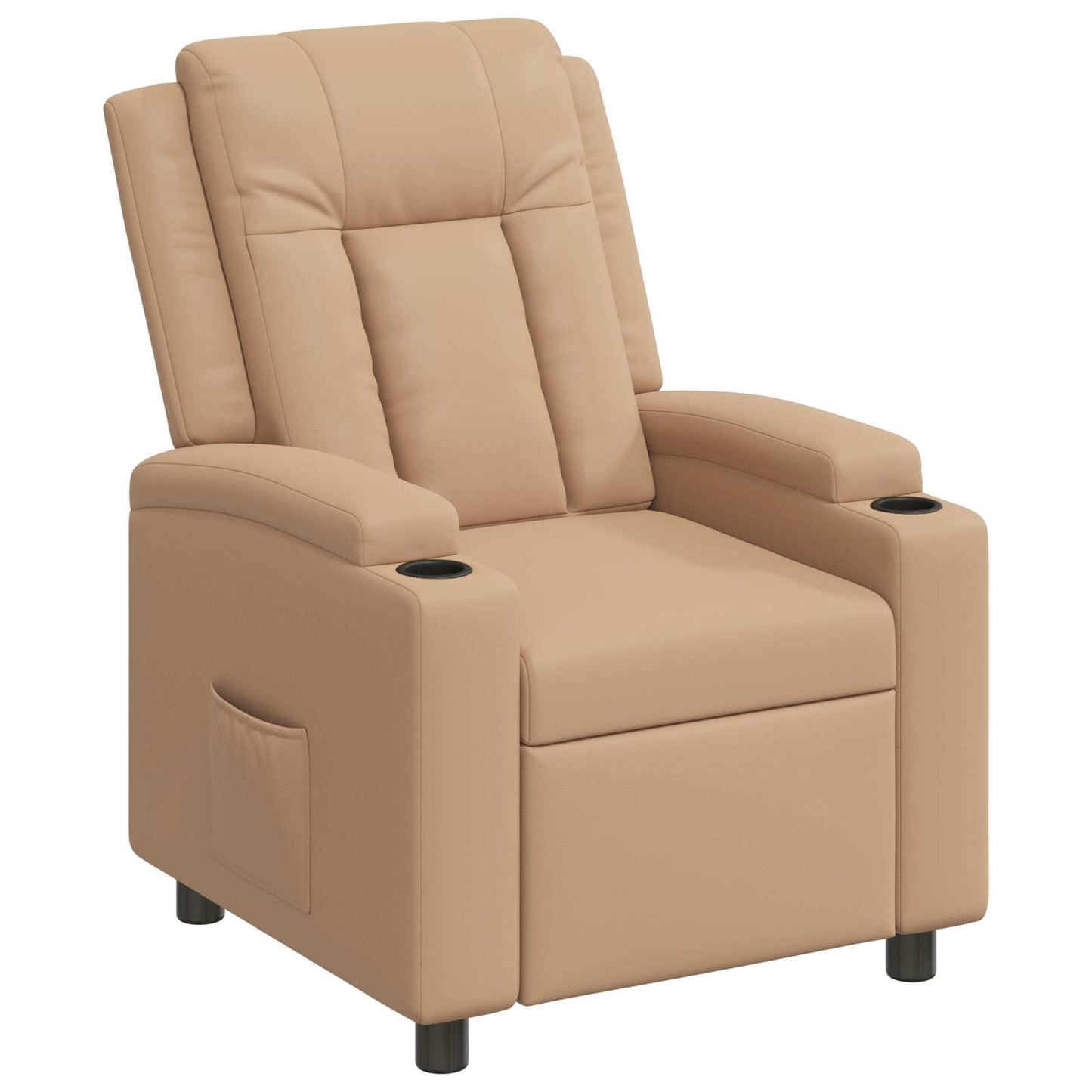vidaXL Ανακλινόμενη πολυθρόνα Καπουτσίνο 75 x 95 x 100 cm Ύφασμα