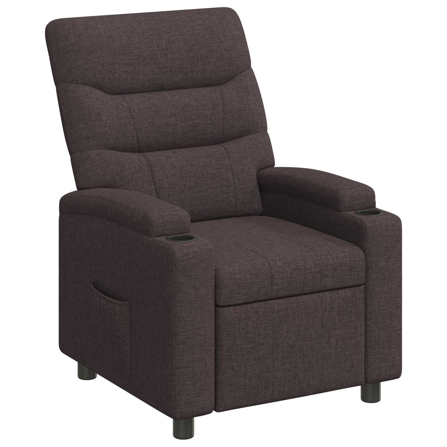vidaXL Ανακλινόμενη πολυθρόνα Σκούρο Καφέ 75 x 95 x 103 cm Ύφασμα
