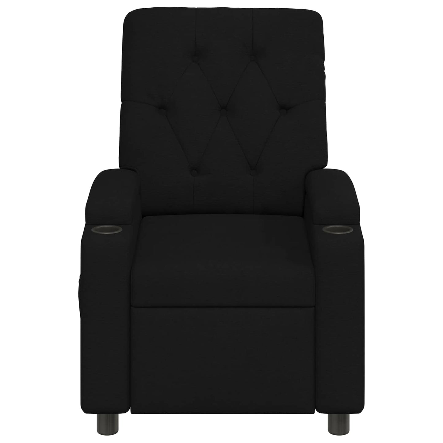 vidaXL Ανακλινόμενη πολυθρόνα Μαύρο 75 x 95 x 101 cm Ύφασμα