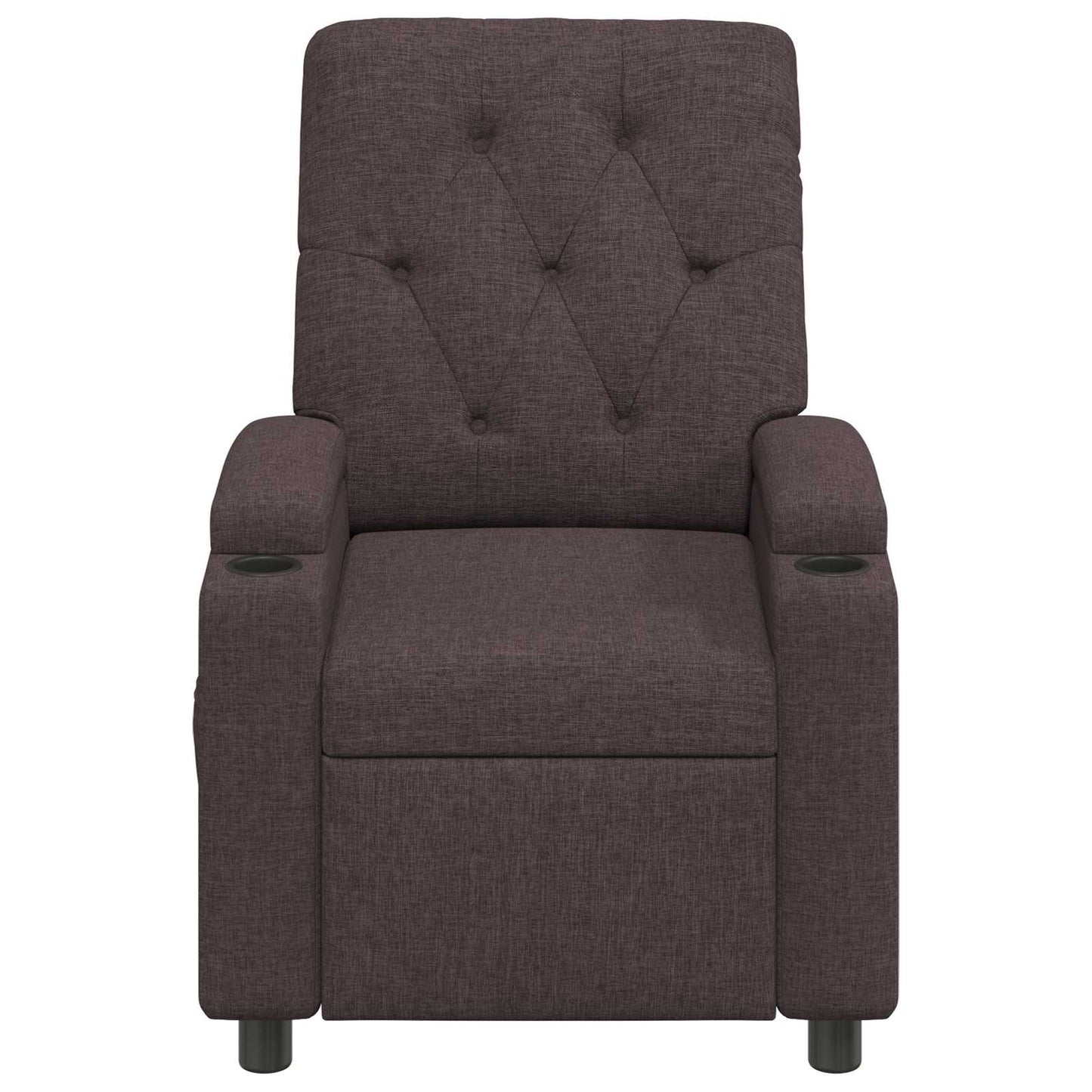 vidaXL Ανακλινόμενη πολυθρόνα Σκούρο Καφέ 75 x 95 x 101 cm Ύφασμα
