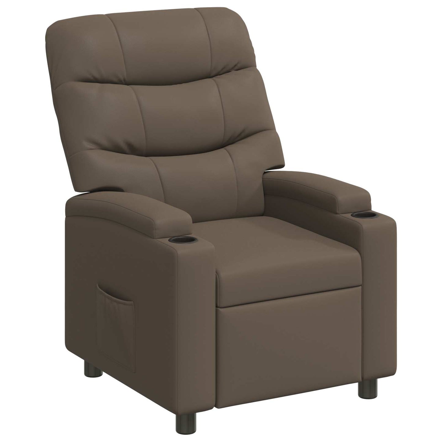 vidaXL Ανακλινόμενη πολυθρόνα Γκρι 75 x 93 x 102 cm Ύφασμα