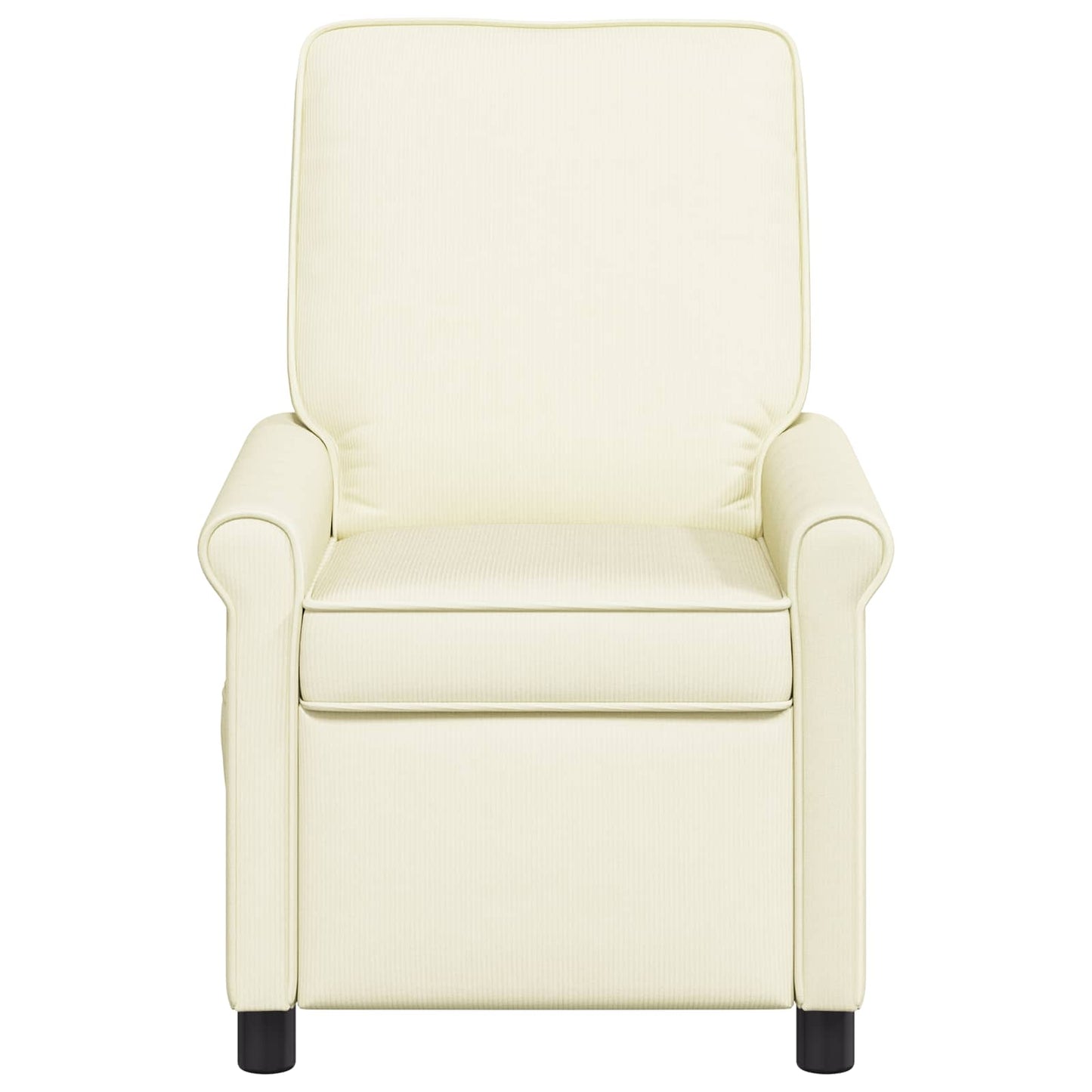 vidaXL Ανακλινόμενη πολυθρόνα Κρεμ 69 x 95 x 101 cm Ύφασμα