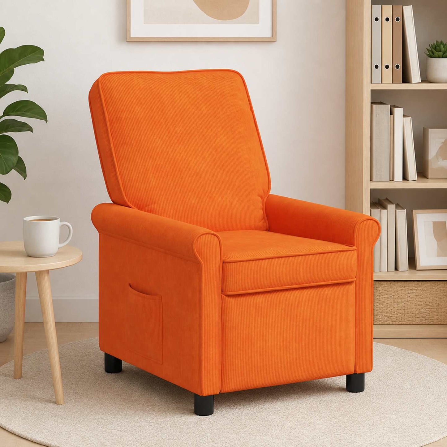 vidaXL Ανακλινόμενη πολυθρόνα Πορτοκαλί 69 x 95 x 101 cm Ύφασμα