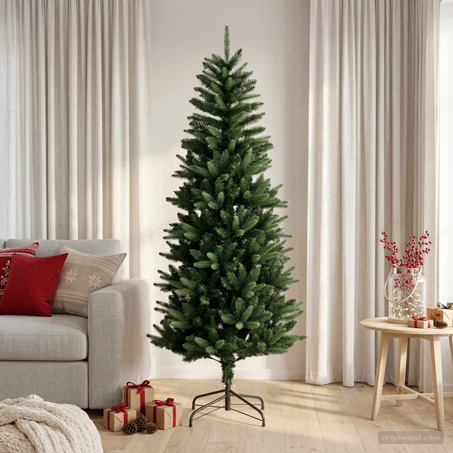 vidaXL Artificial Hinged Christmas Tree 120 εκ. ΠΕ και PVC Πράσινο
