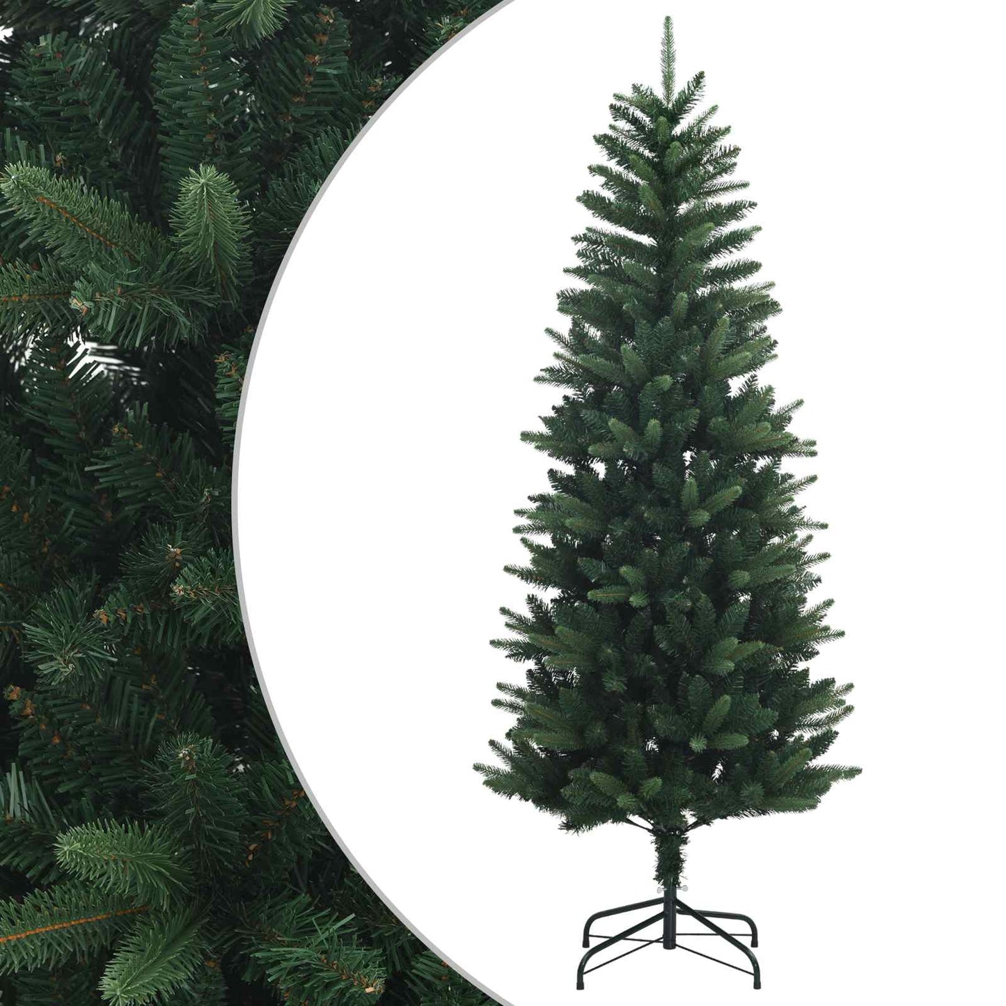 vidaXL Artificial Hinged Christmas Tree 240 εκ. ΠΕ και PVC Πράσινο