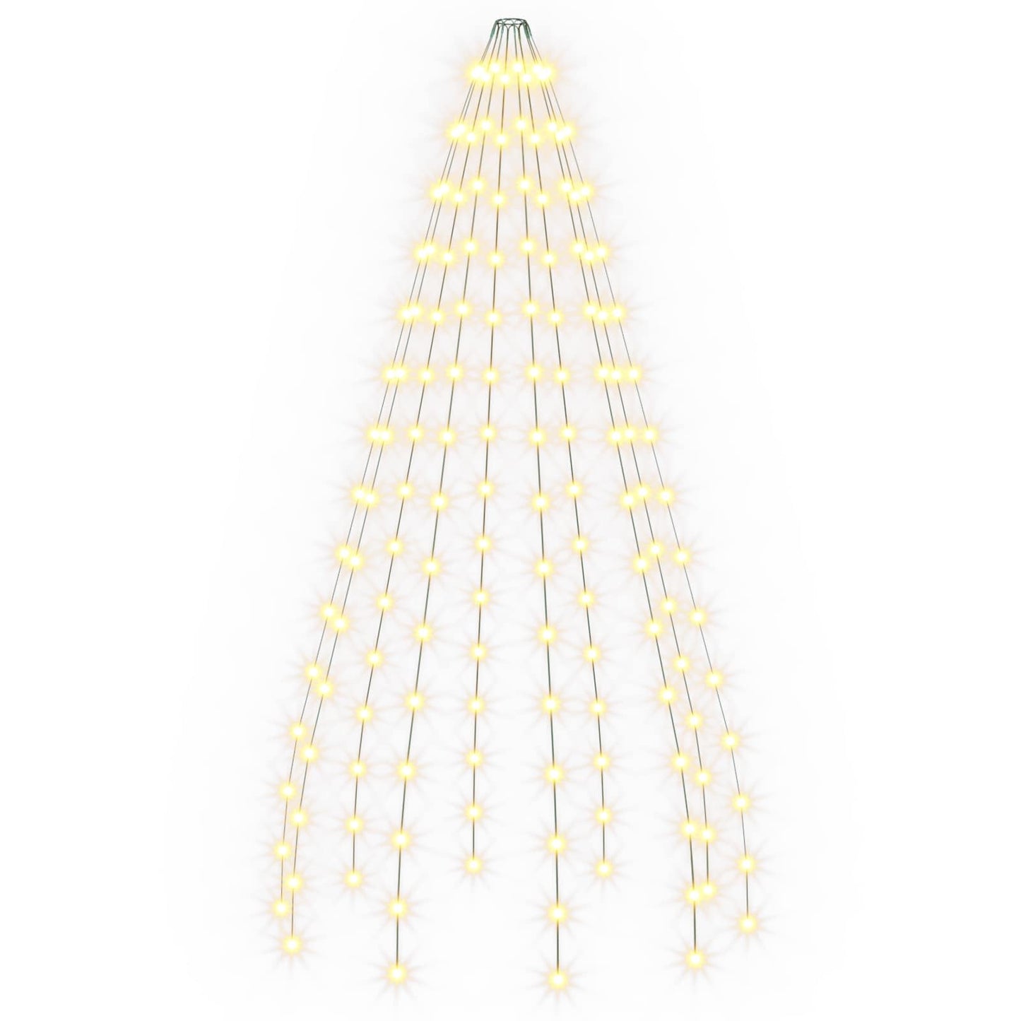 vidaXL Λαμπάκια Χριστουγεννιάτικου Δέντρου 150 LED Θερμό λευκό 150 cm