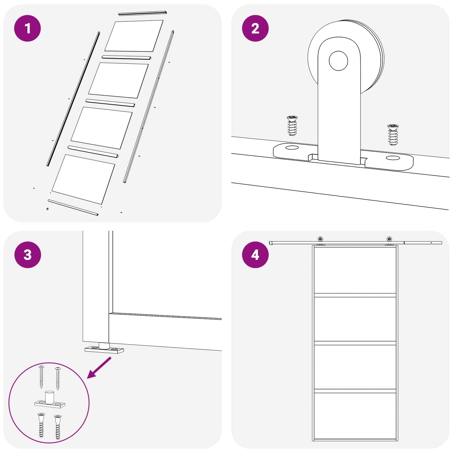 vidaXL Συρόμενη Πόρτα 102.5 x 205 cm Θρυμματισμένο Γυαλί και Αλουμίνιο