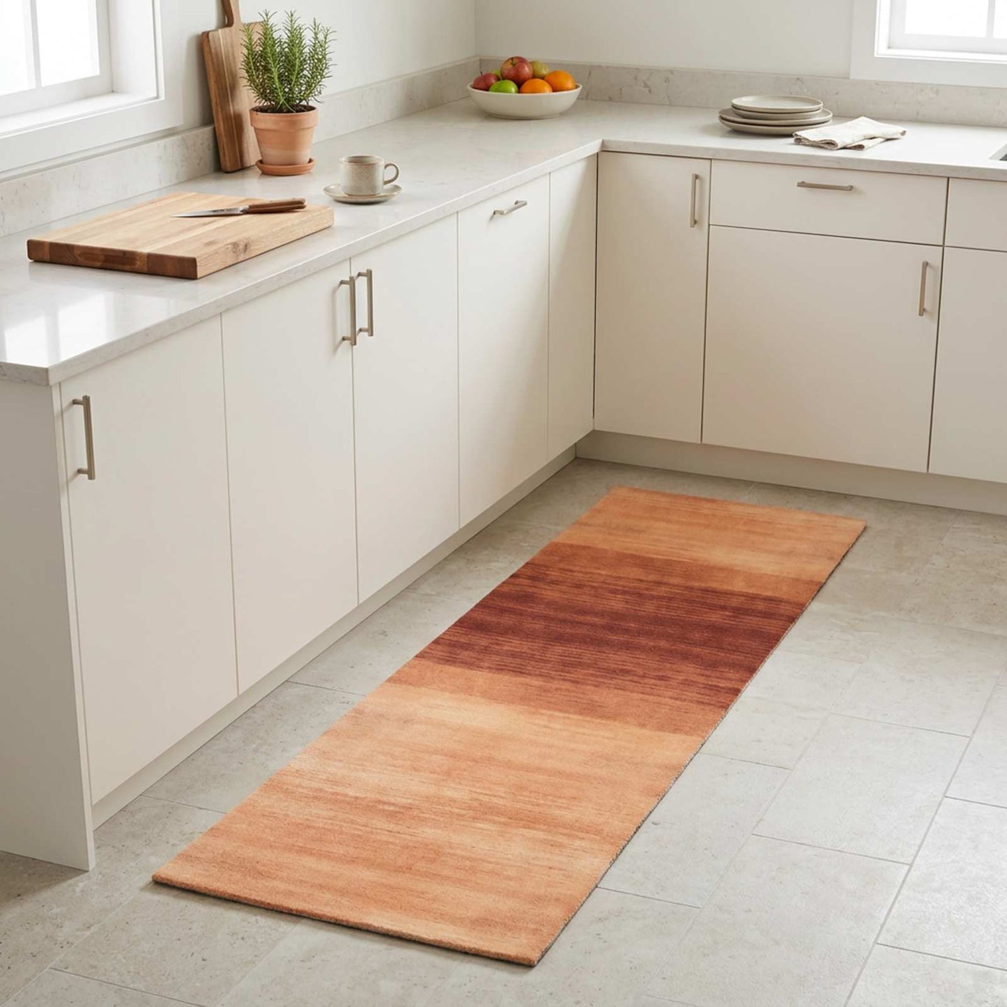 vidaXL Χαλί Κουζίνας πορτοκαλί απόχρωση 180 x 60 cm 100% Πολυαμίδιο