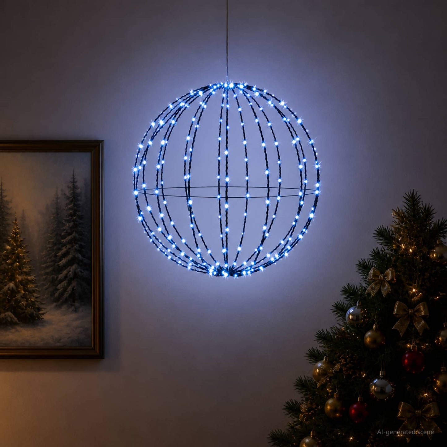 vidaXL Χριστουγεννιάτικη Φινάλε Φωτιστικό 96 LED Μπλε