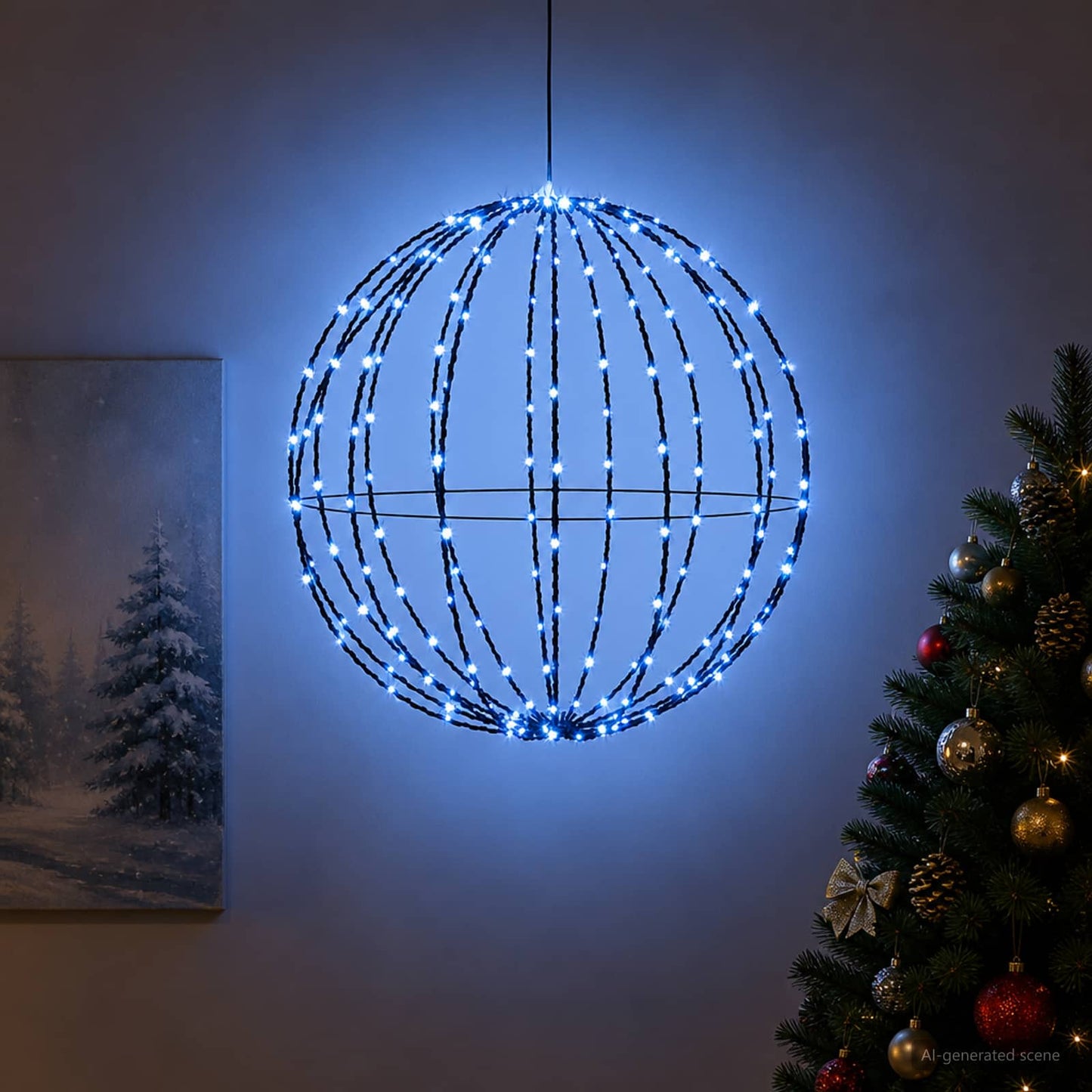 vidaXL Χριστουγεννιάτικη Φινάλε Φωτιστικό 192 LED Μπλε