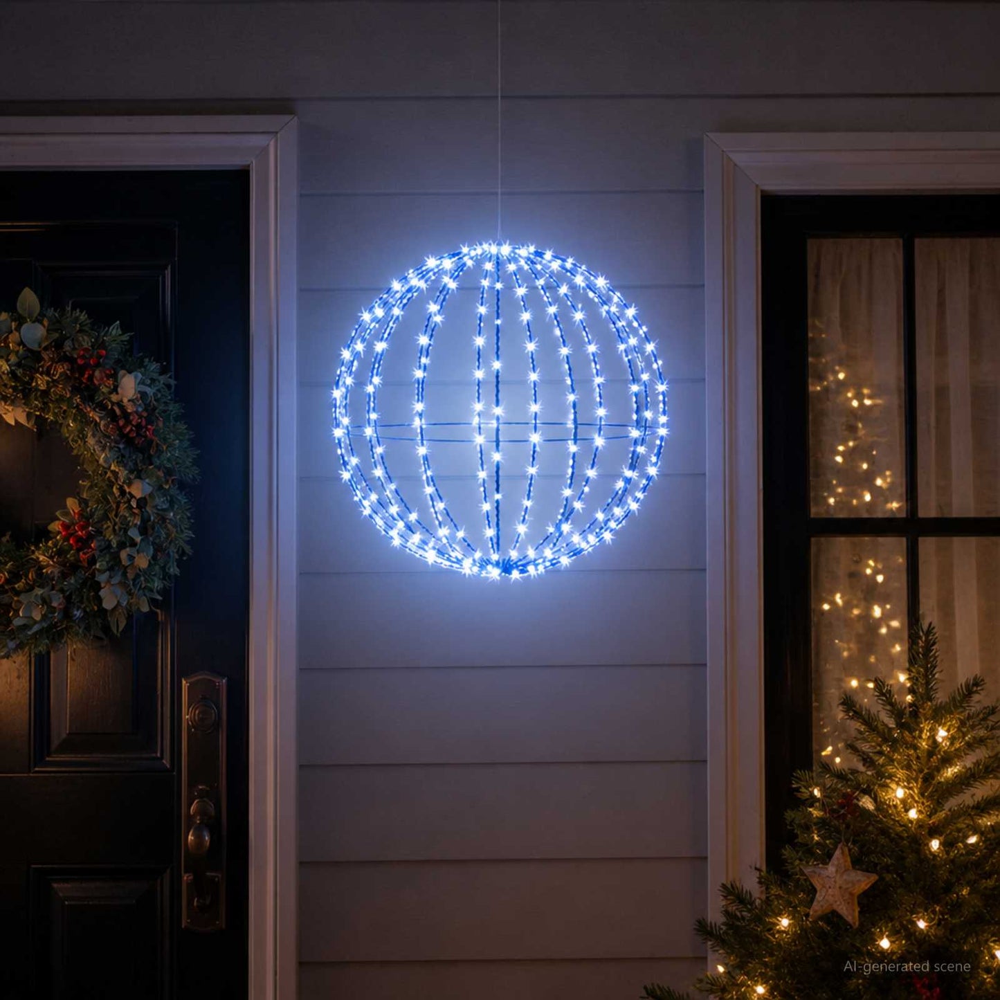 vidaXL Χριστουγεννιάτικη Φινάλε Φωτιστικό 192 LED Μπλε
