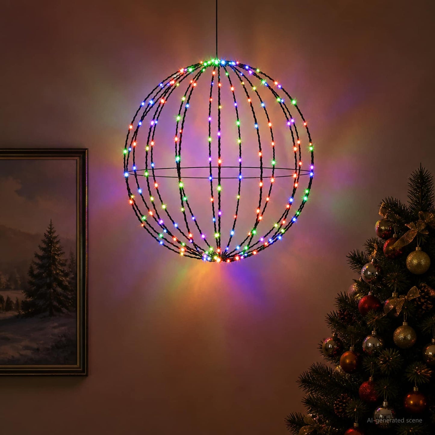 vidaXL Χριστουγεννιάτικη Φινάλε Φωτιστικό 120 LED RGB