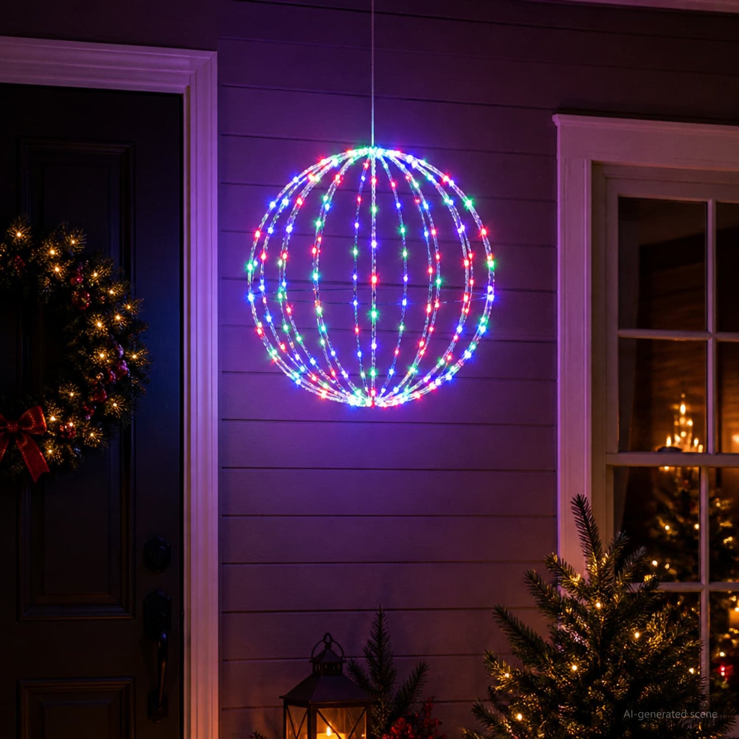 vidaXL Χριστουγεννιάτικη Φινάλε Φωτιστικό 120 LED RGB