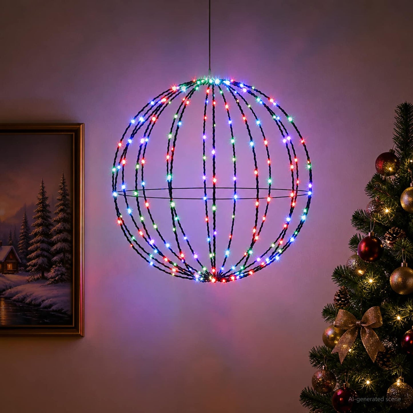 vidaXL Χριστουγεννιάτικη Φινάλε Φωτιστικό 160 LED RGB
