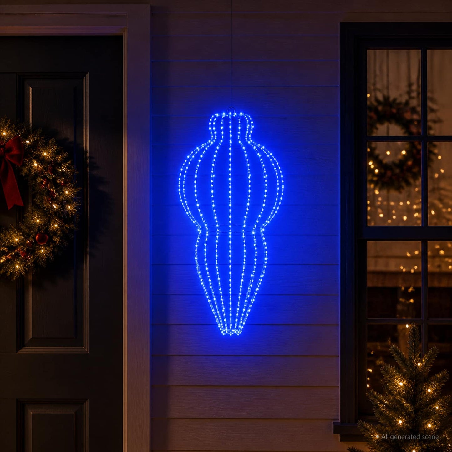 vidaXL Χριστουγεννιάτικη Φινάλε Φωτιστικό 320 LED Μπλε
